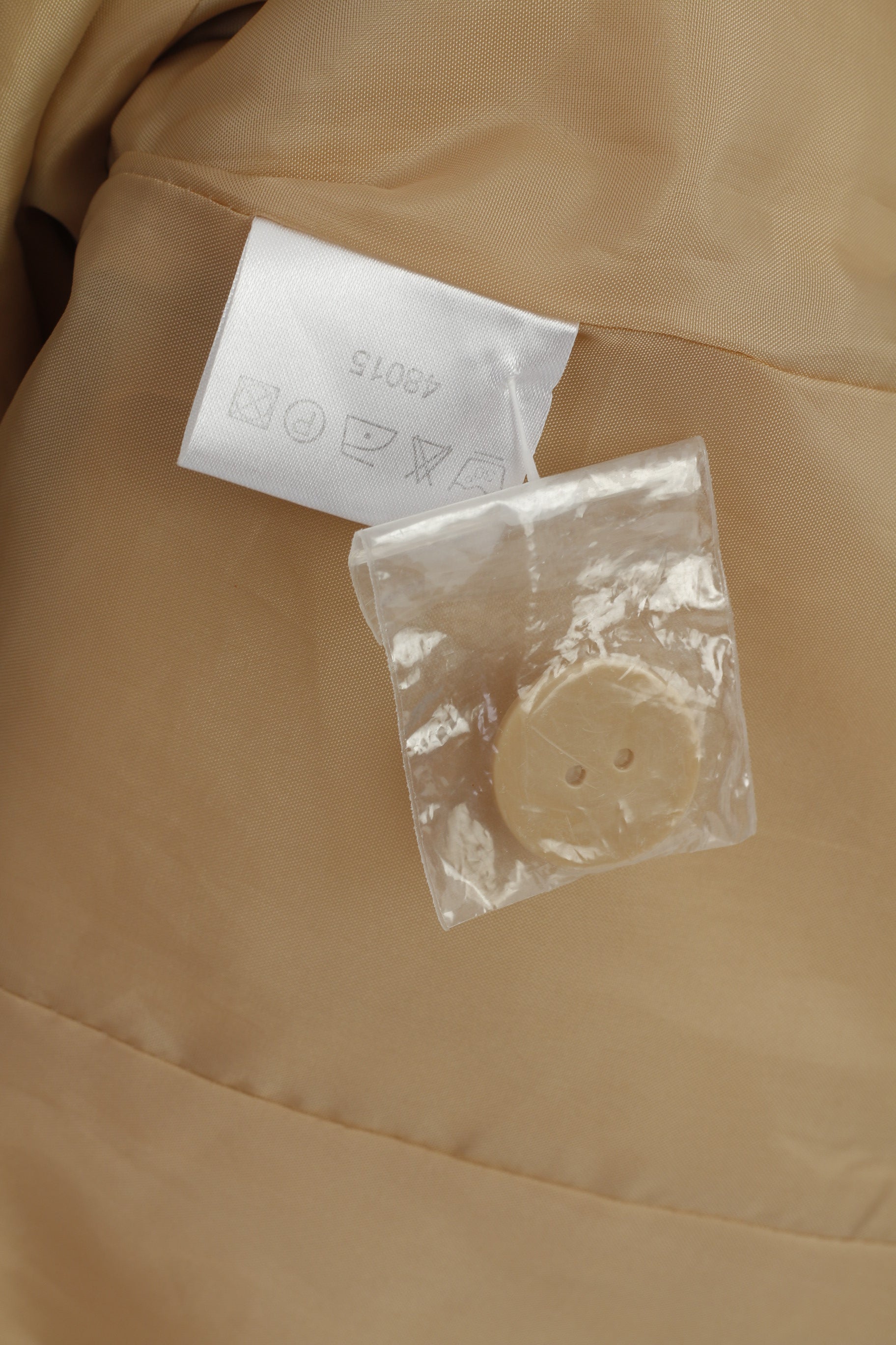 Vivien Caron Women 14 40 M Blazer Beige Striped Classic Single Breasted Jacket