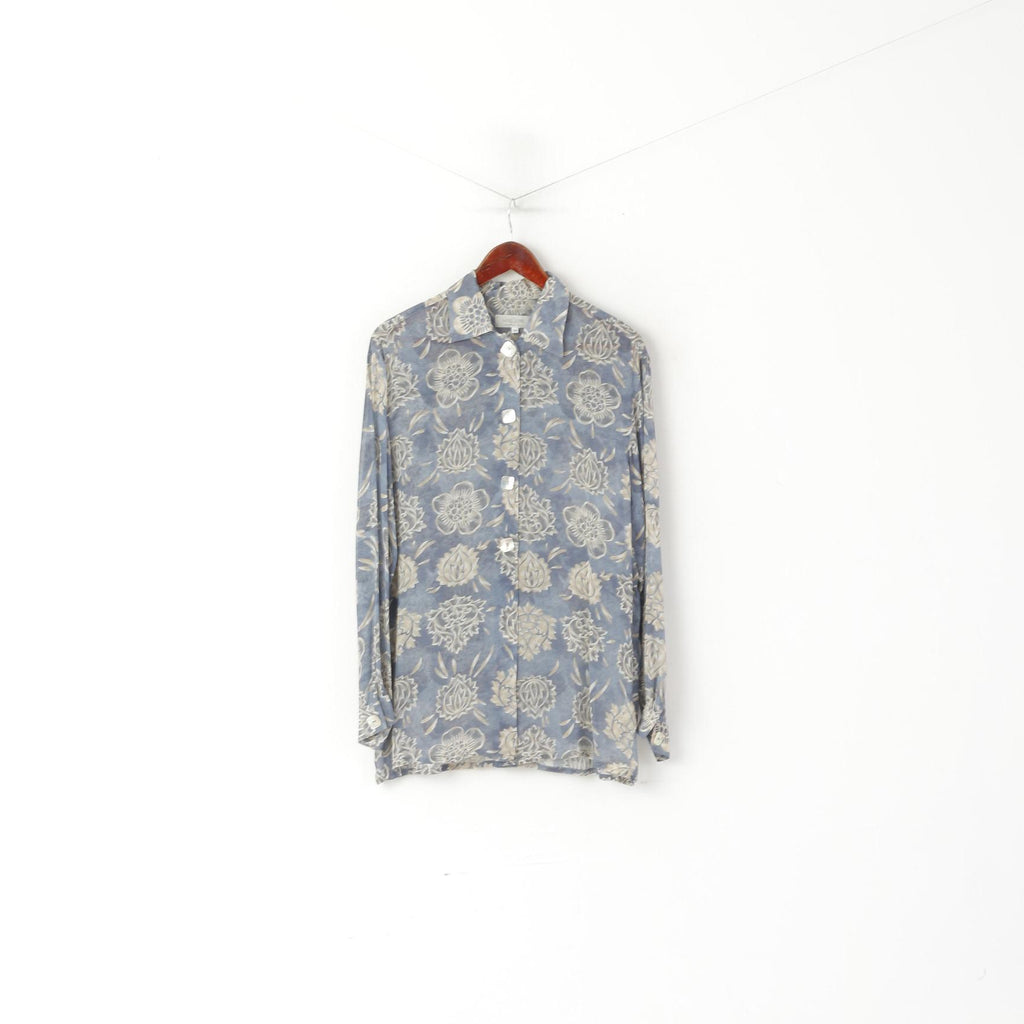 Marc Aurel Femme 36 M Chemise Décontractée Bleu Viscose Matière Translucide Haut Élégant