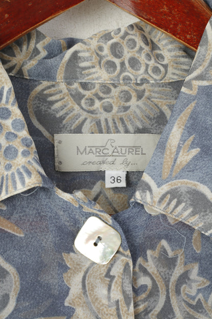 Marc Aurel Donna 36 M Camicia casual Blu viscosa materiale traslucido Top elegante