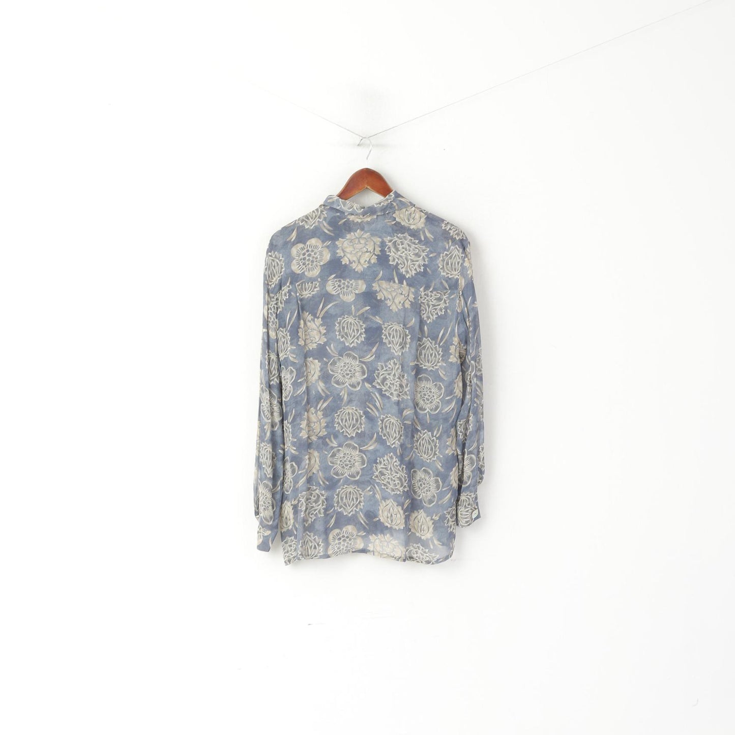 Marc Aurel Women 36 M Casual Shirt Blue Viscose Translucent Material Elegant Top