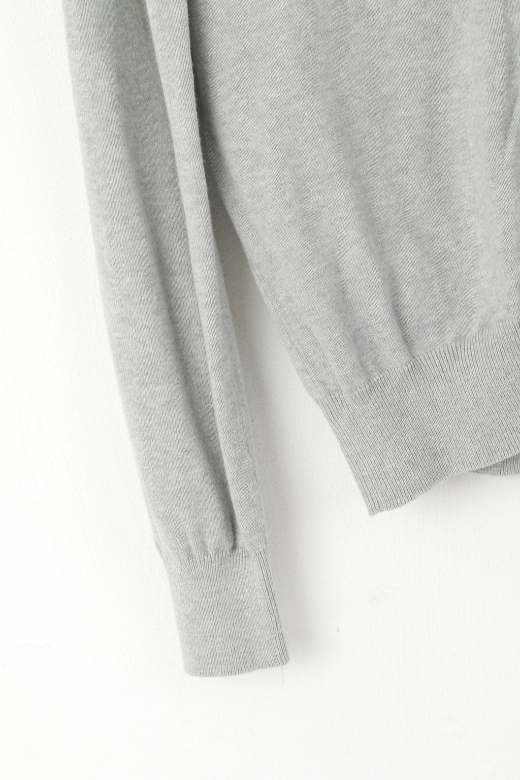 Solid Jeans Men M (S) Cardigan Grey Cotton Classic Plain Button Front Sweater