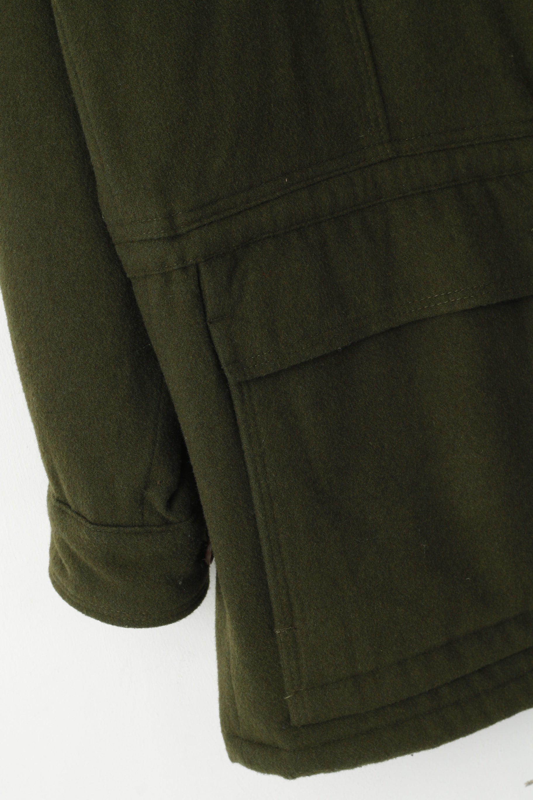 BUSH Giacca vintage da uomo 50 L della Baia di Hudson in lana verde Cachmere Sportswear Cappotto canadese