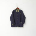 Divino Collection Femmes M Veste Marine Matelassé Coton Classique Vintage Oversize Top