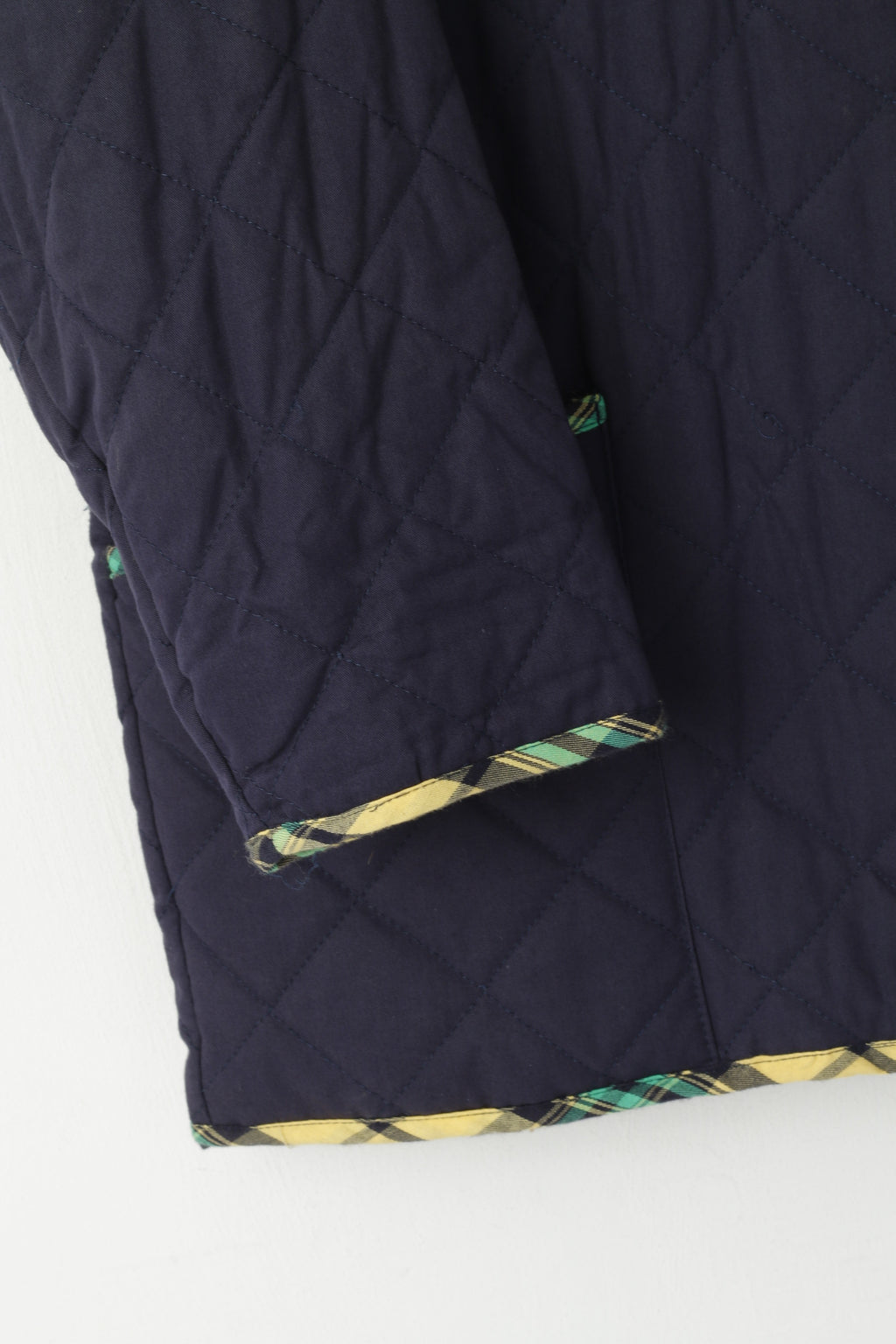 Collezione Divino Giacca da donna M. Top oversize vintage classico in cotone trapuntato blu scuro