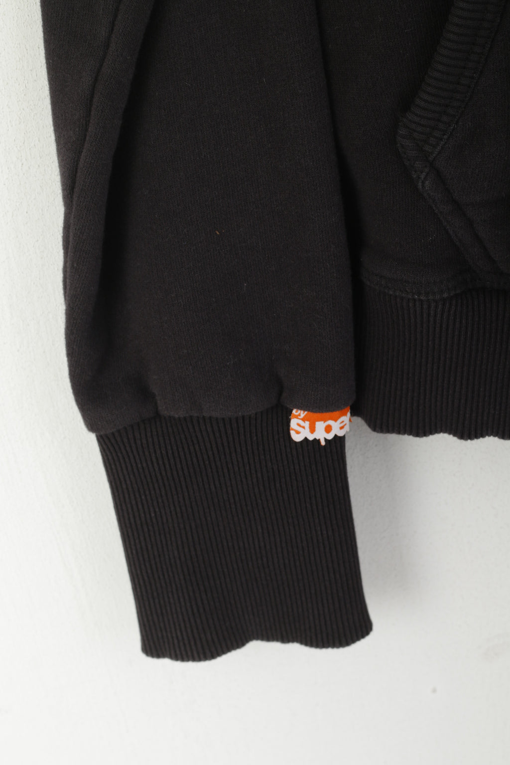 Superdry Femme M Sweat Noir Coton Super Dipers Haut De Sport À Capuche