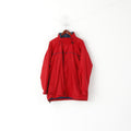 Helly Hansen Giacca da uomo L Giacca da esterno in nylon rosso impermeabile con cappuccio nascosto