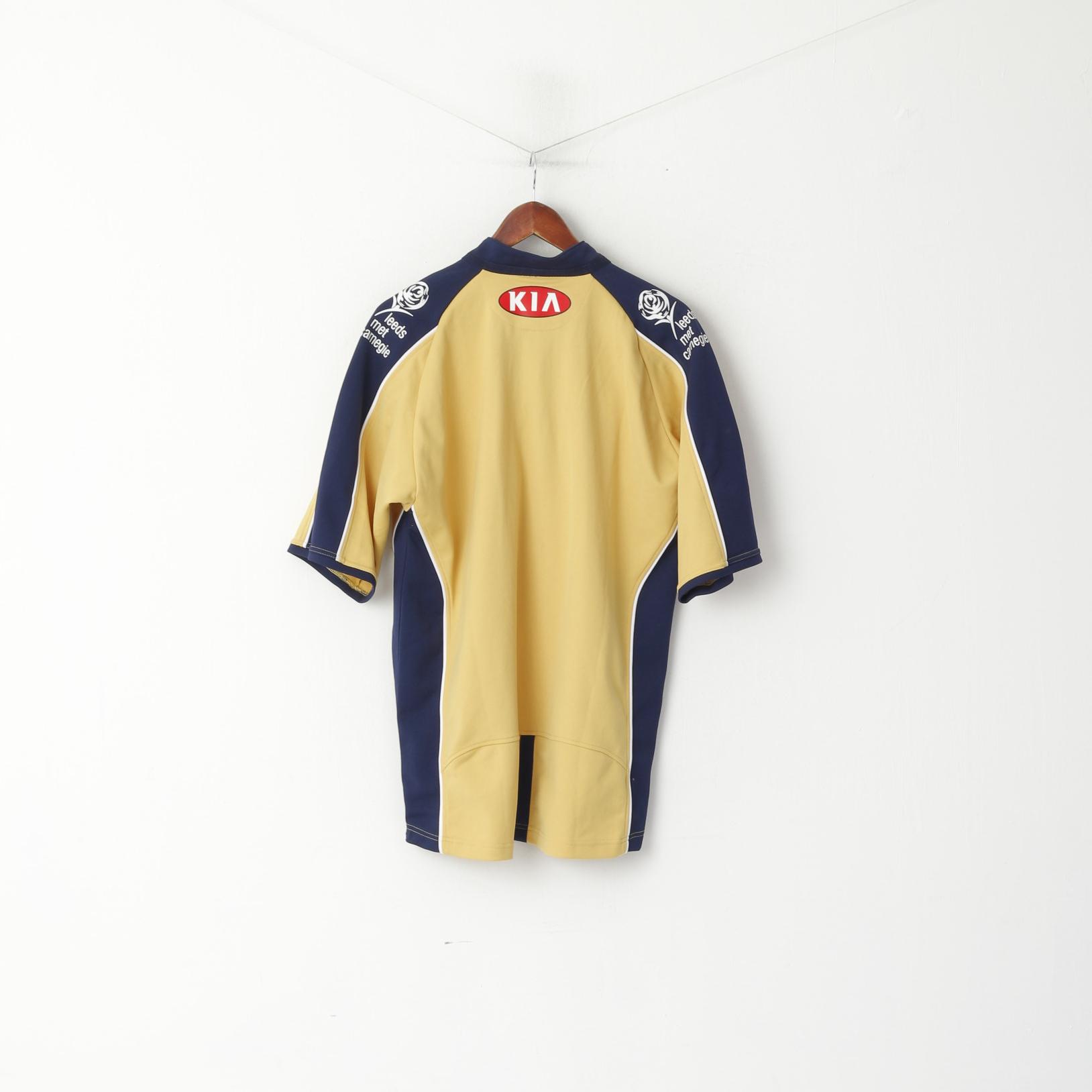 Patric'k Maglia a L da uomo Senape Leeds Rhinos Rugby England Sportswear Jersey Top