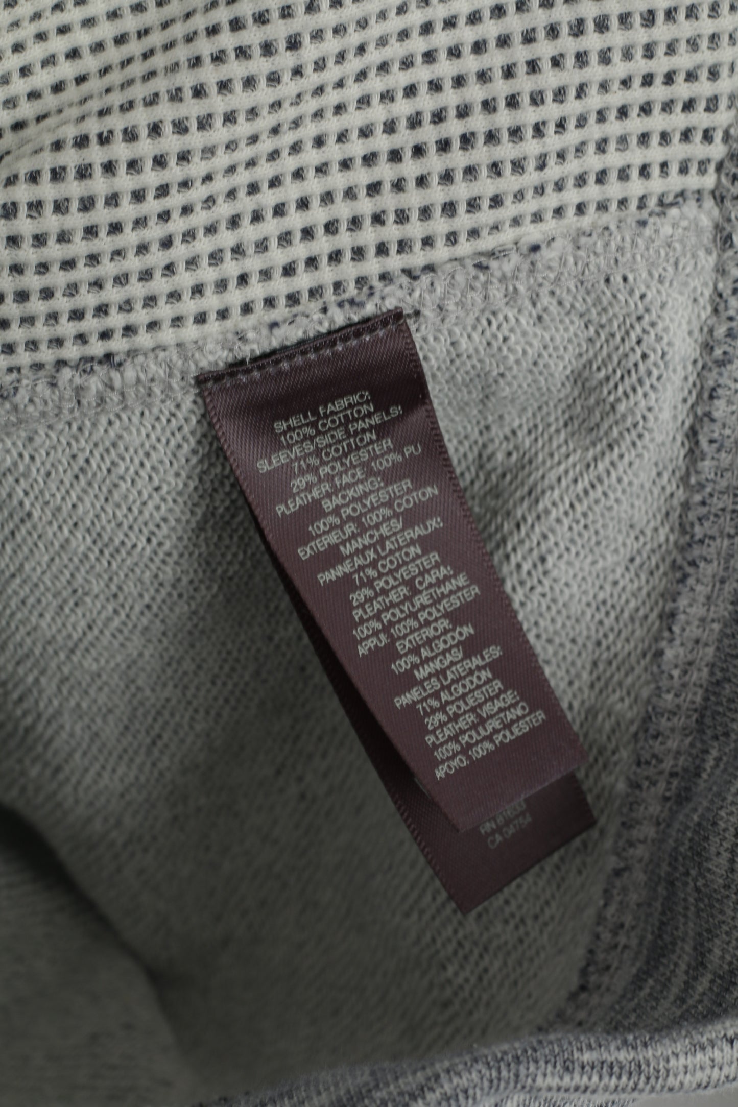 Kenneth Cole Reaction Women M Sweatshirt Gris Coton Détail Zip Up Top
