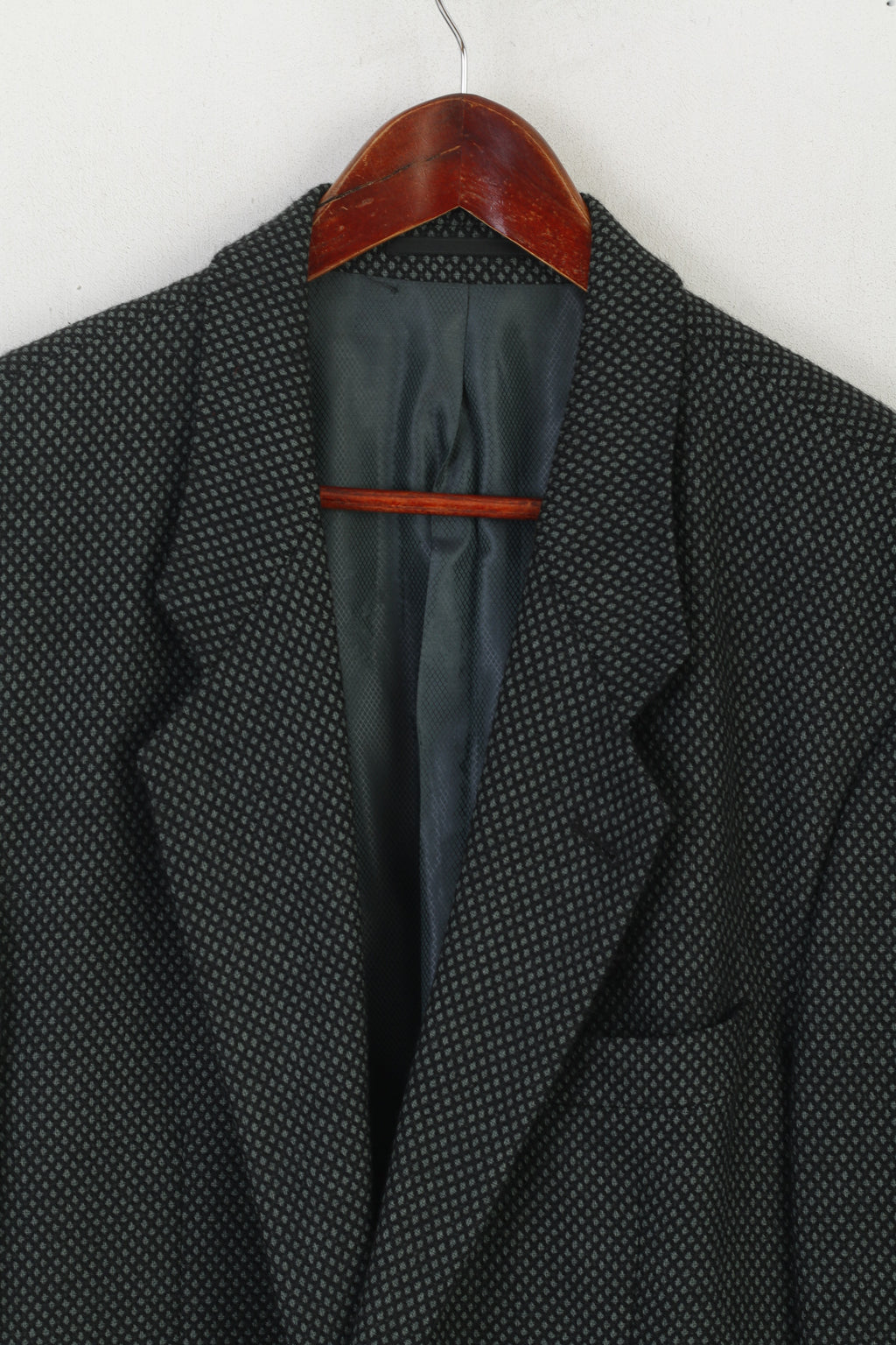 Strellson Emotion Uomo 40 50 Blazer Giacca monopetto vintage in lana verde