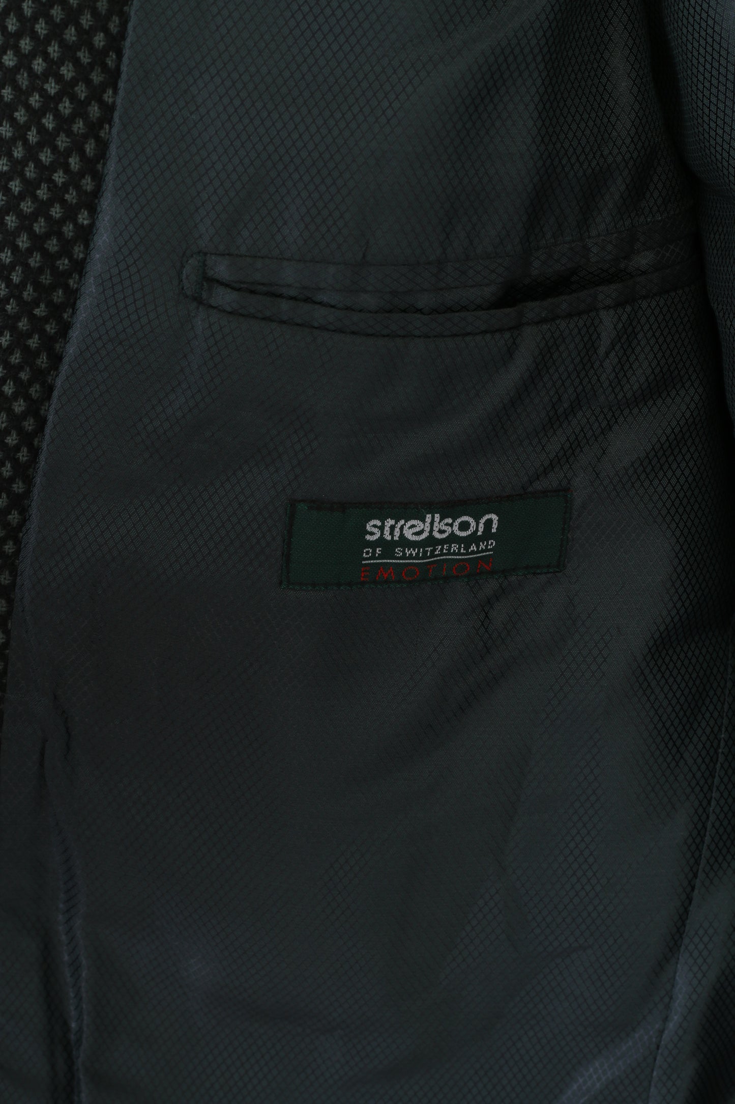 Strellson Emotion Men 40 50 Blazer Green Wool Vintage Single Breasted Jacket