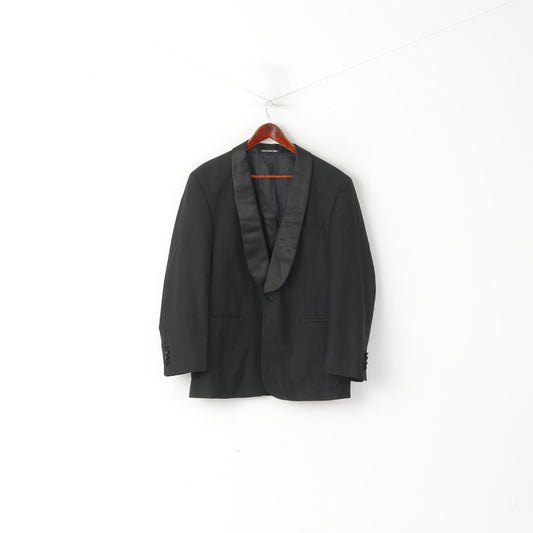 Piet Zoomers hommes 25 40 Blazer noir simple boutonnage queue manteau veste en laine