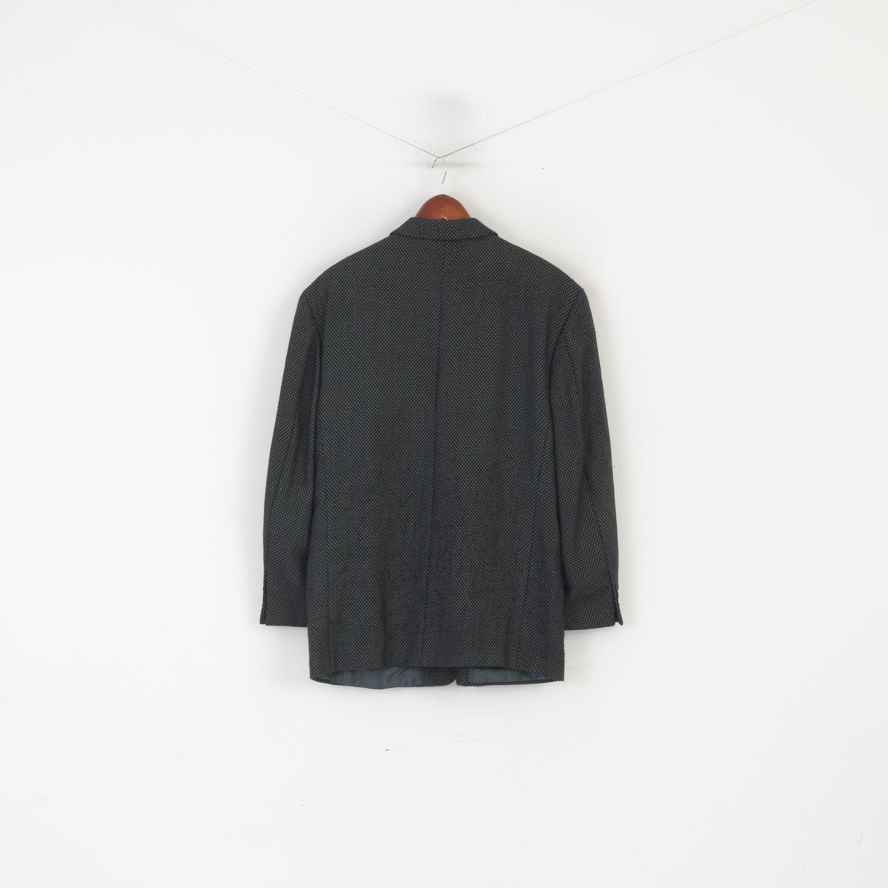 Strellson Emotion Uomo 40 50 Blazer Giacca monopetto vintage in lana verde