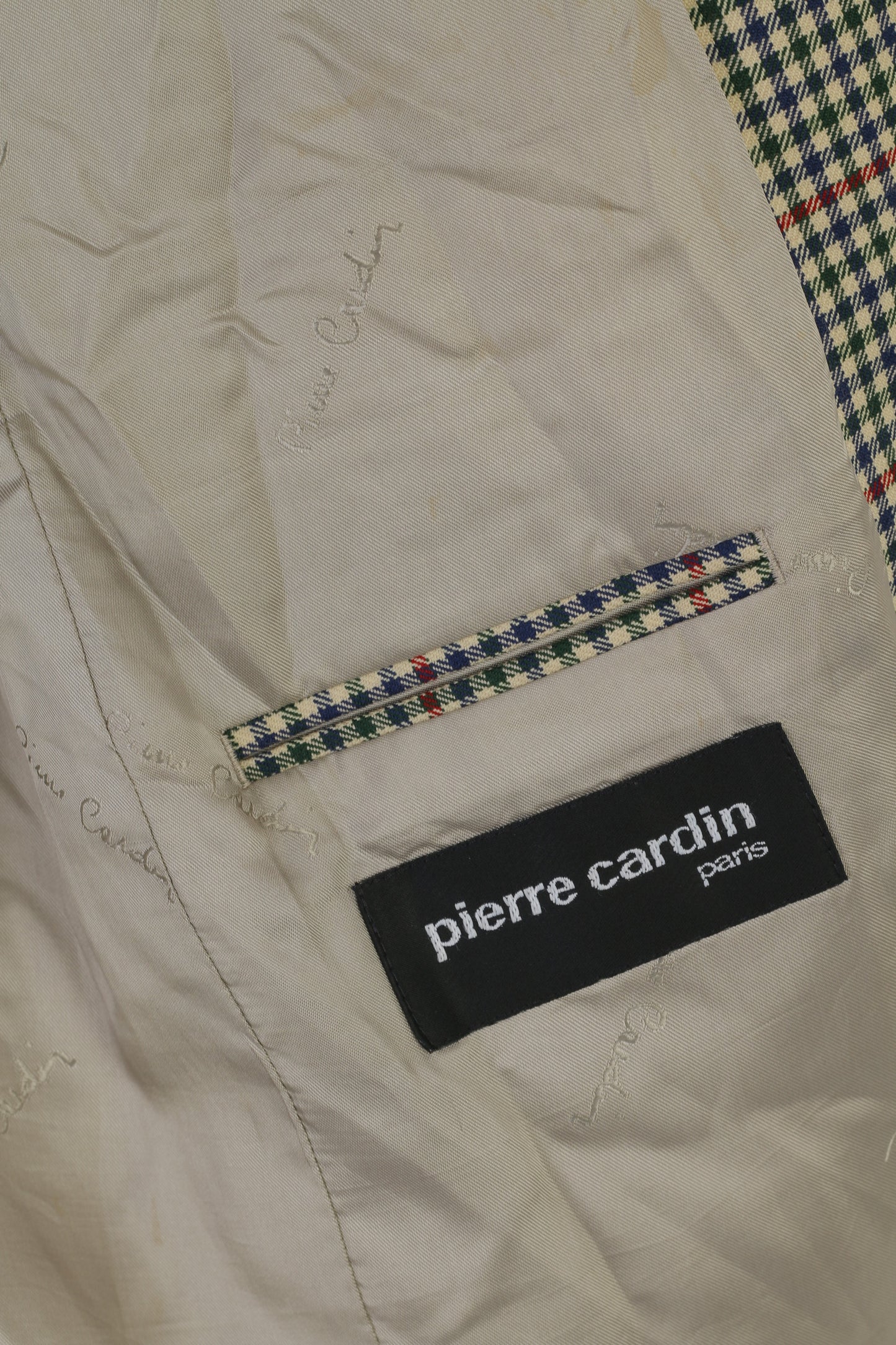 Pierre Cardin Paris Homme 98 40 Blazer Vert Laine vintage Veste Simple Boutonnage