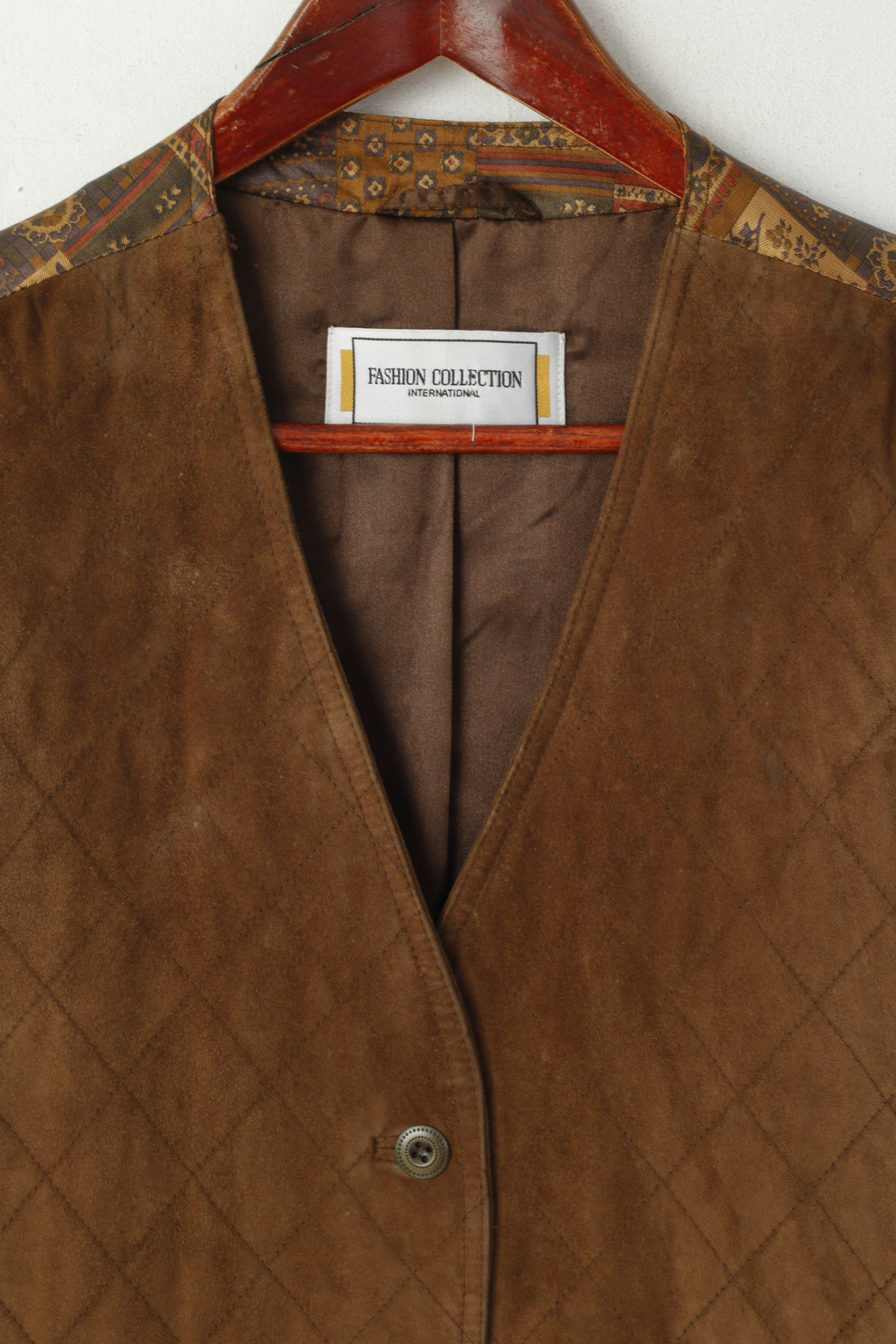 Collezione Moda Internazionale Donna 14 42 Gilet Gilet vintage in pelle marrone