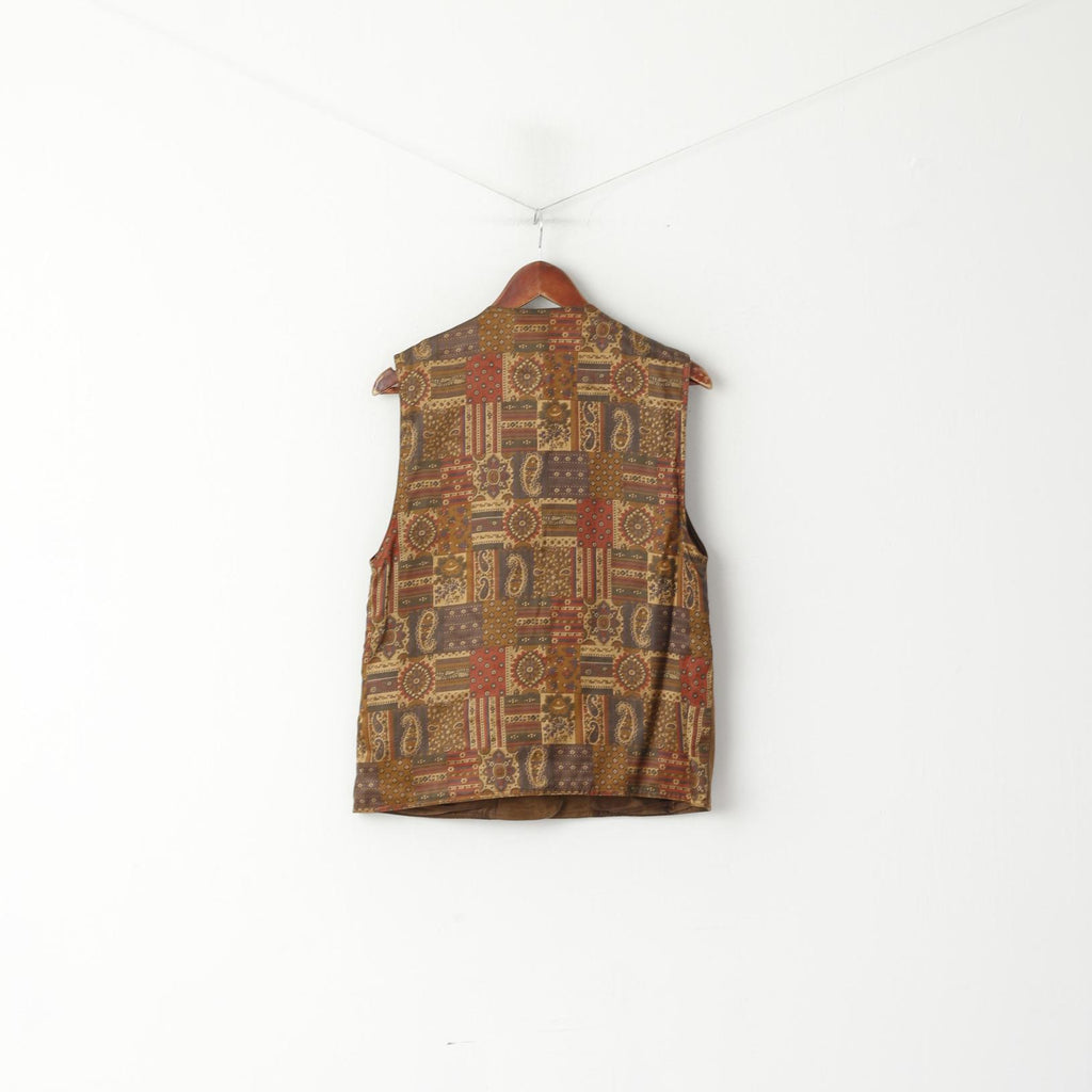 Collezione Moda Internazionale Donna 14 42 Gilet Gilet vintage in pelle marrone