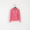 Hollister California Women L (M) Sweatshirt Pink Cotton Zip Up Hooded Top