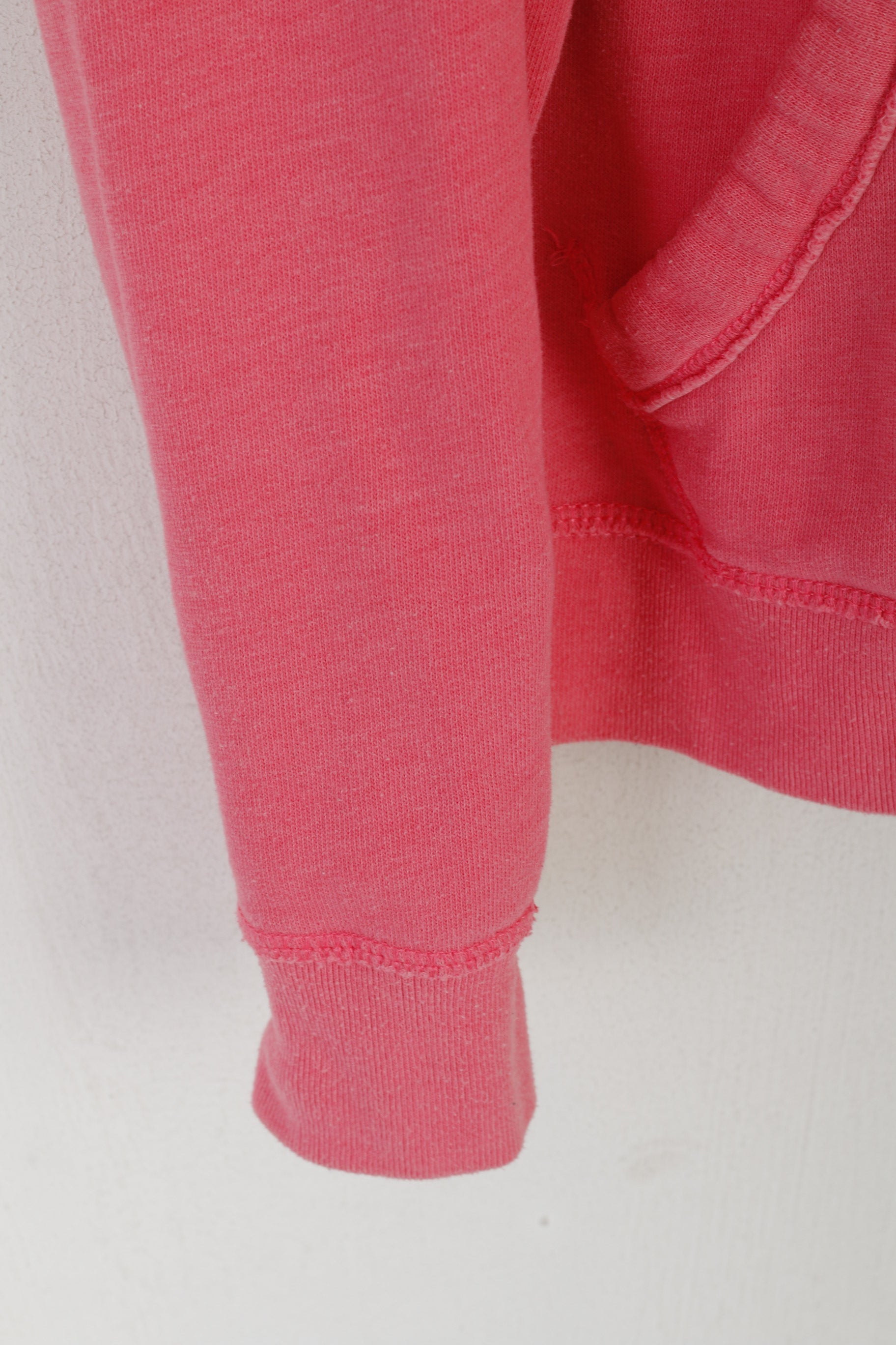 Hollister California Women L (M) Sweatshirt Pink Cotton Zip Up Hooded Top
