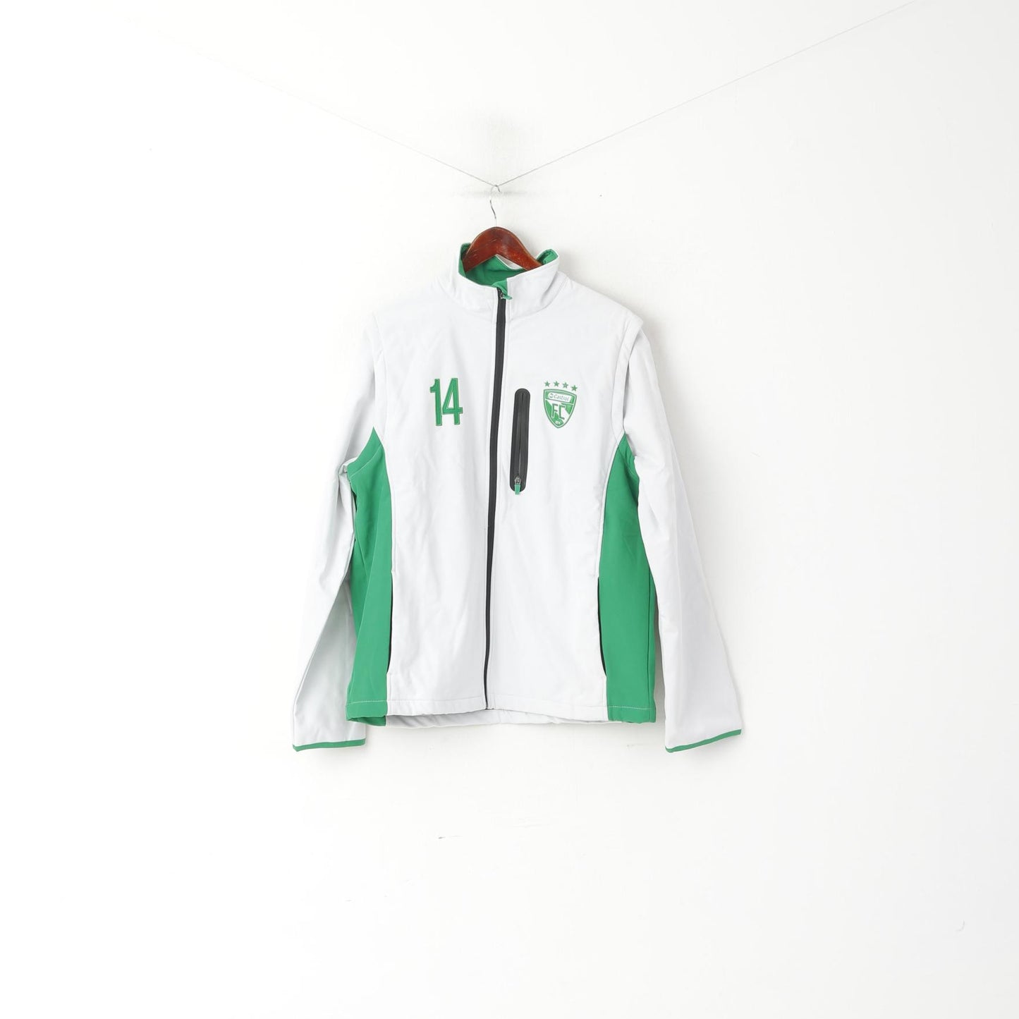 Fifa World Cup Brasil Men XL Jacket White Detachable Sleeves Castrol FC 2014 #14 Top