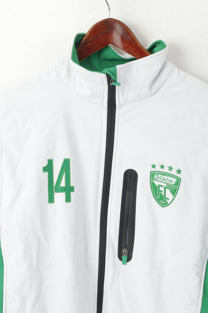 Fifa World Cup Brasil Men XL Jacket White Detachable Sleeves Castrol FC 2014 #14 Top