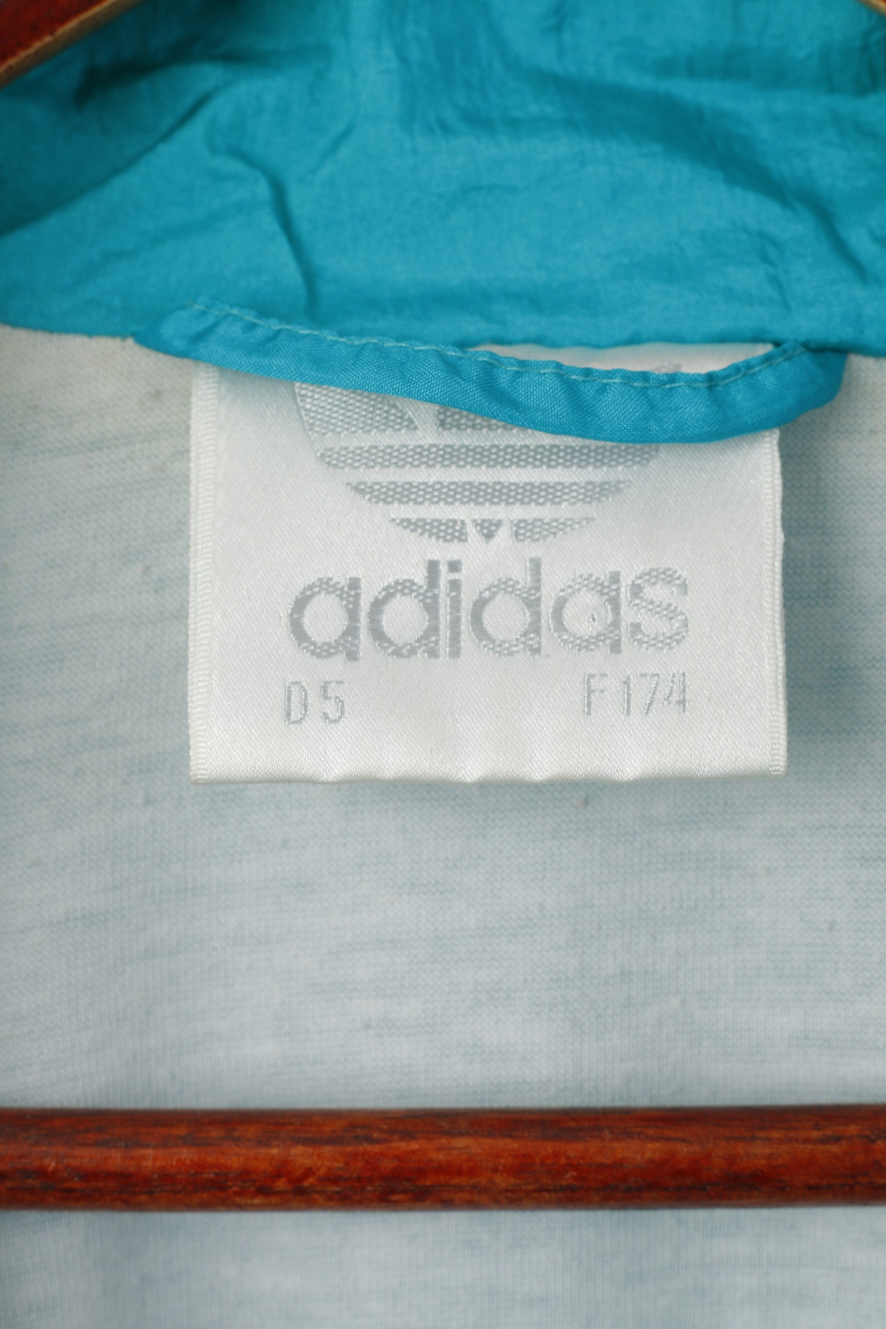 Adidas Hommes D5 174 M Veste vintage Brillant Nylon Vert Full Zip Oldschool Track Top