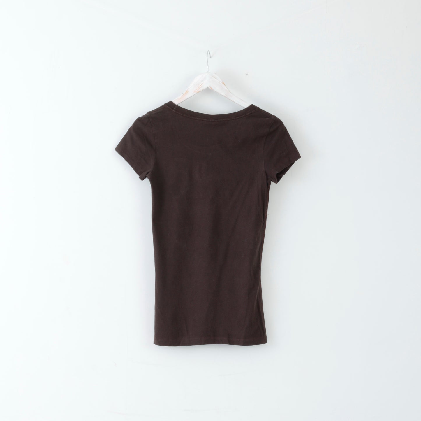 Abercrombie &amp; Fitch T-shirt L pour femme en coton marron Torch New York Stretch Top
