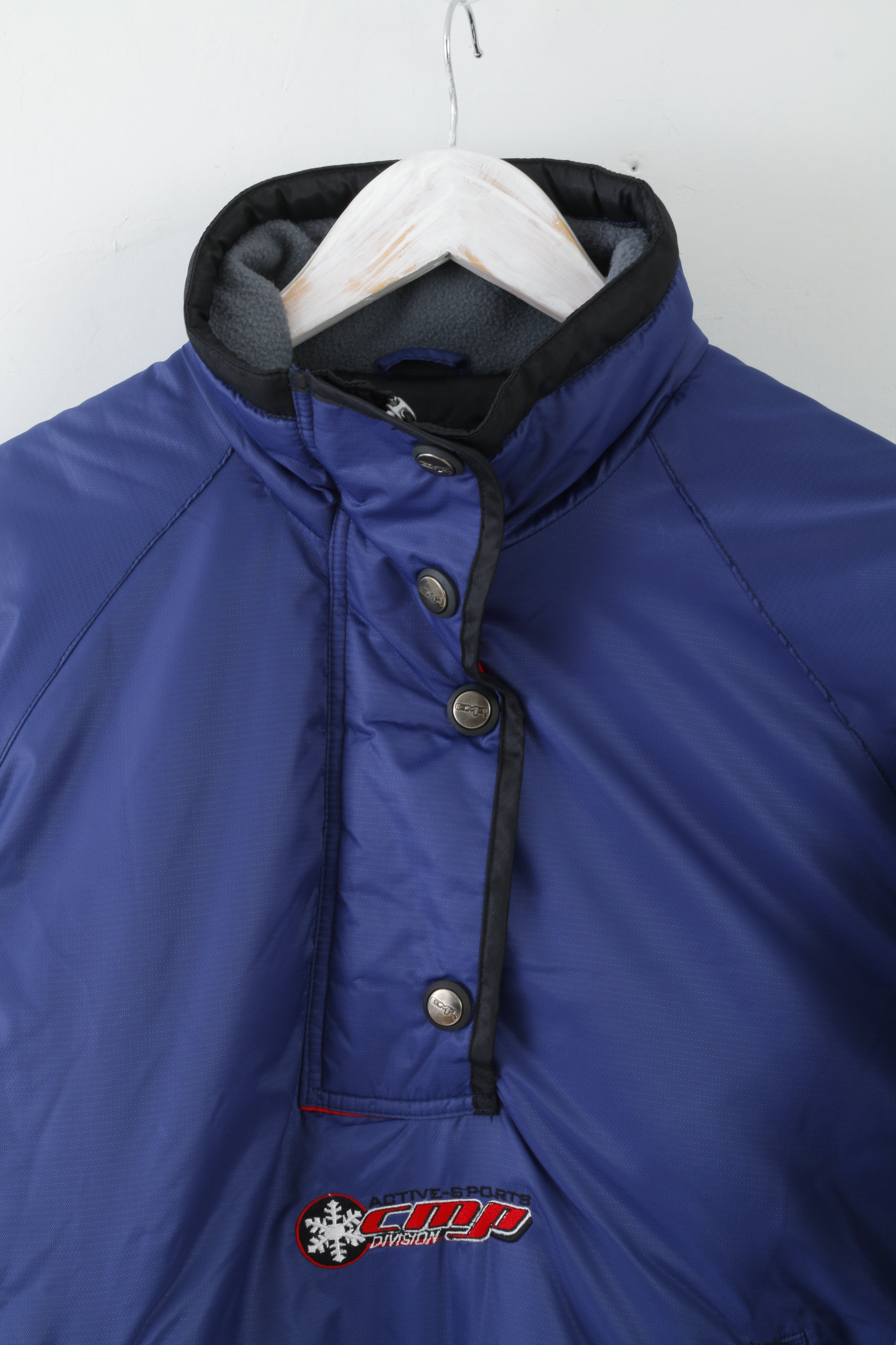 CMP Womens 38 L Ski Jacket Pullover Active Sports Division Navy Nylon Warm Waterproof