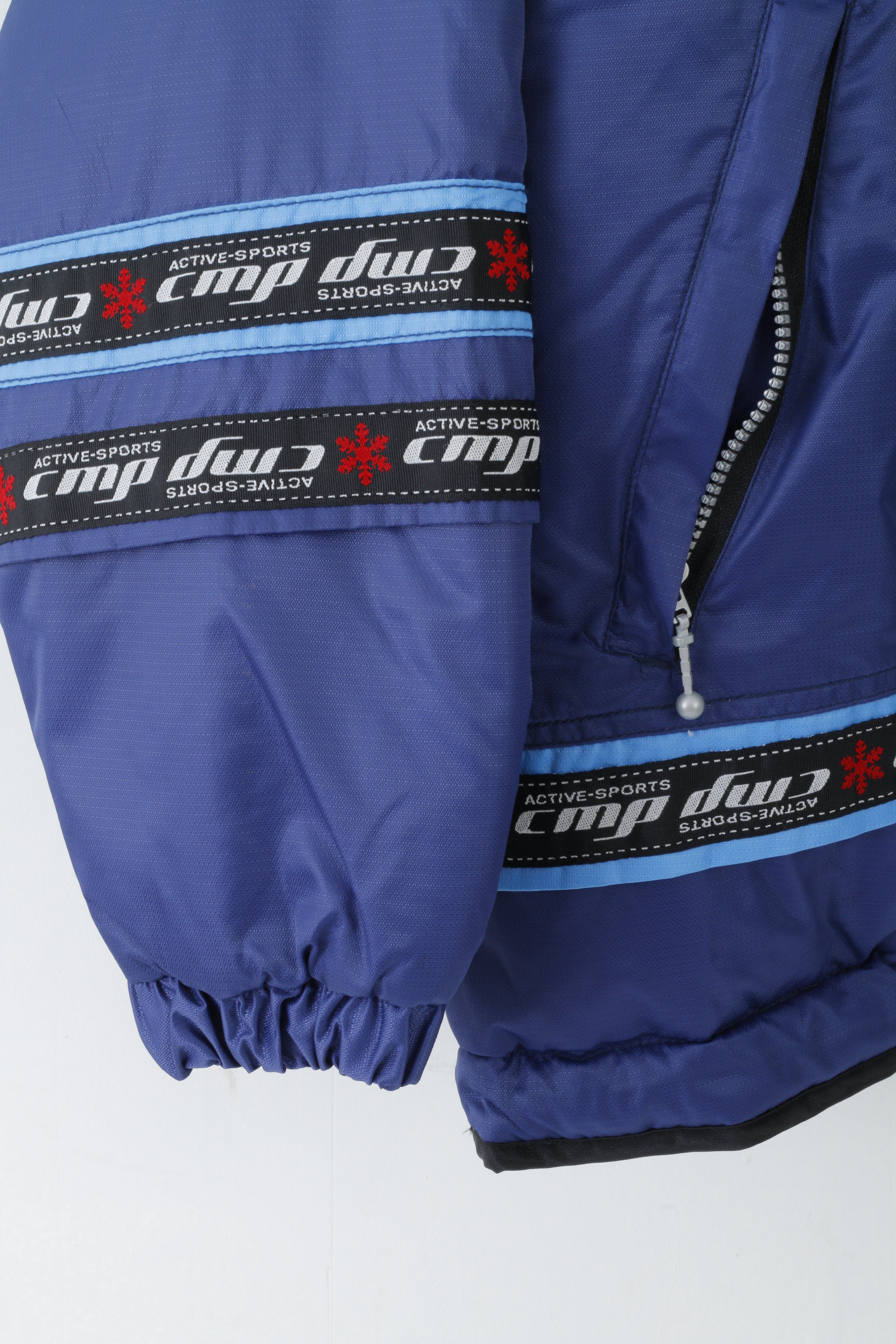 CMP Womens 38 L Ski Jacket Pullover Active Sports Division Navy Nylon Warm Waterproof