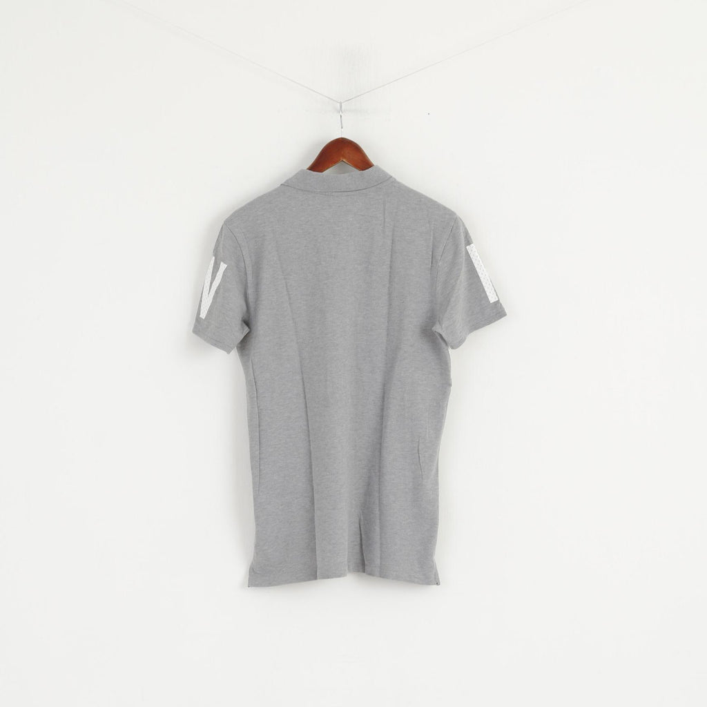 G-STAR RAW Men M Polo Shirt Light Grey Cotton Abeloak Polo Slim Fit GS Top
