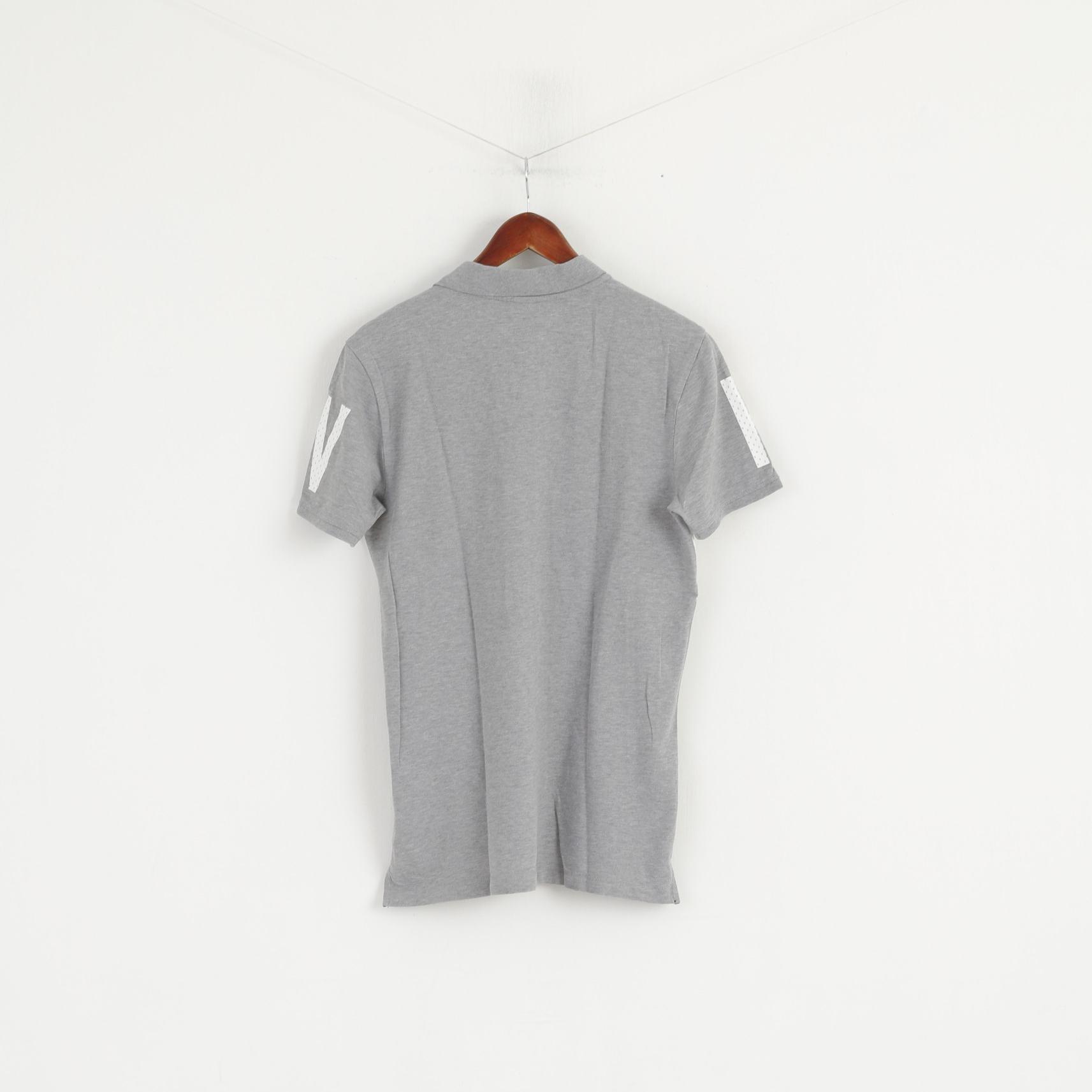 G-STAR RAW Men M Polo Shirt Light Grey Cotton Abeloak Polo Slim Fit GS Top