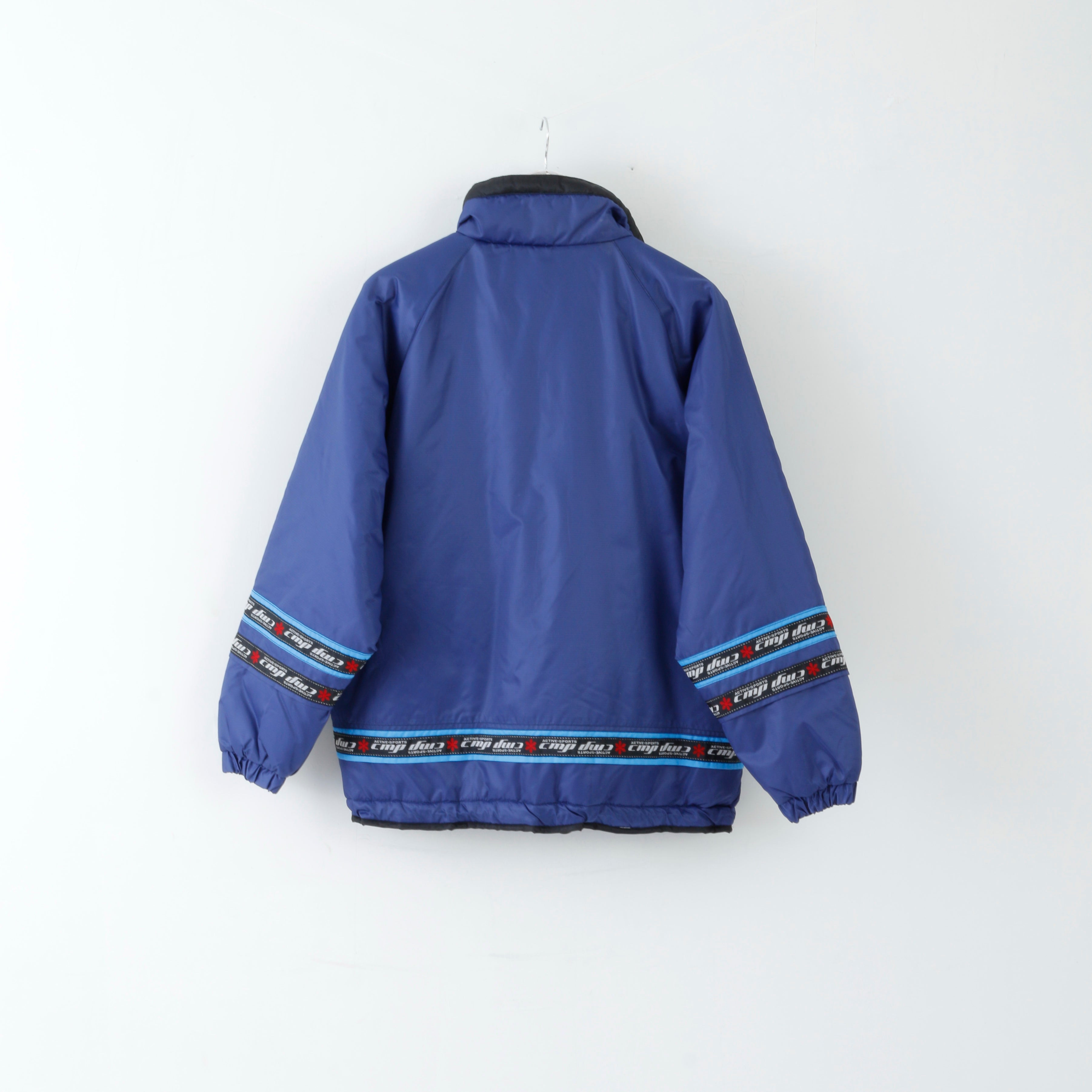 CMP Womens 38 L Ski Jacket Pullover Active Sports Division Navy Nylon Warm Waterproof