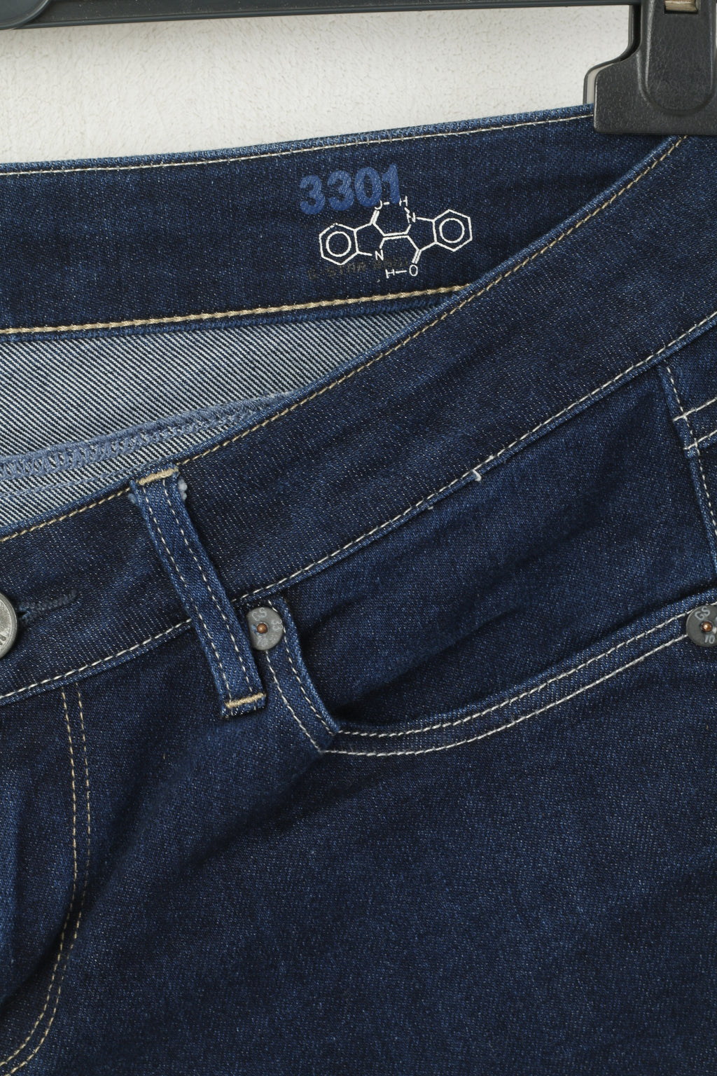 Pantaloni jeans G-Star Raw da donna 30 Pantaloni dritti a vita bassa in cotone denim blu scuro