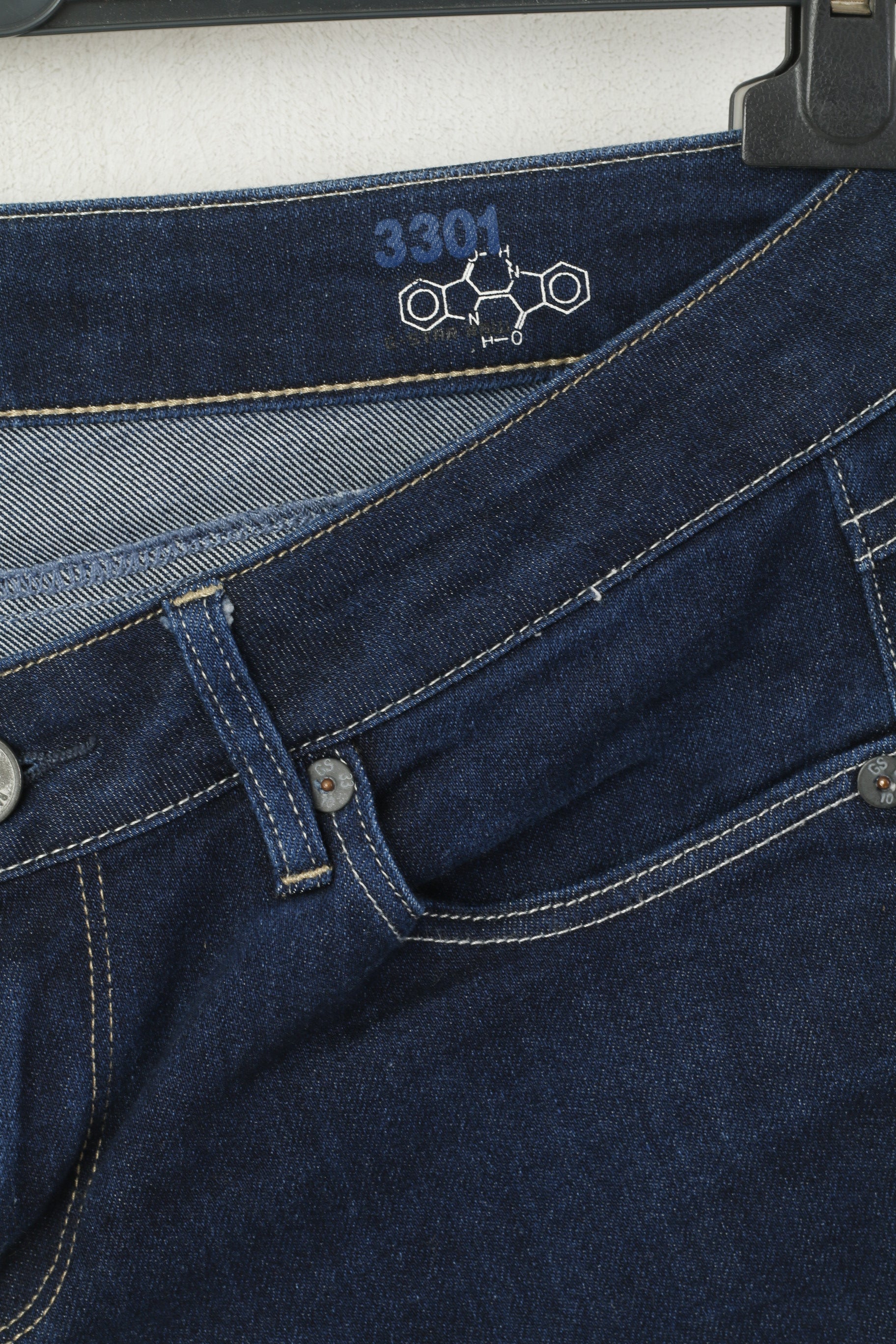 Pantaloni jeans G-Star Raw da donna 30 Pantaloni dritti a vita bassa in cotone denim blu scuro