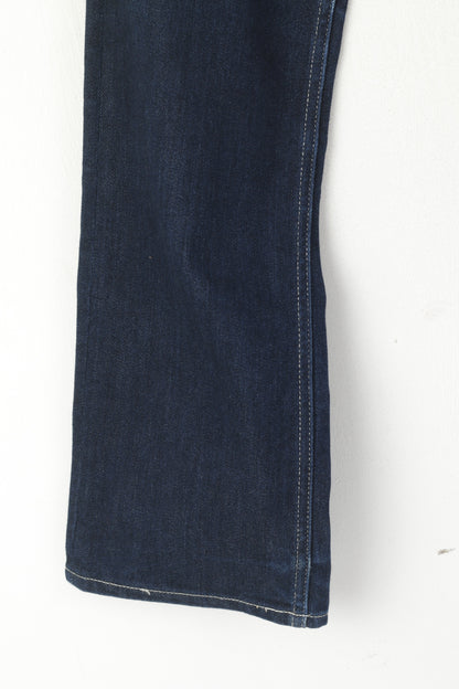 G-Star Raw Women 30 Jeans Trousers Navy Denim Cotton Straight Low Waist Pants