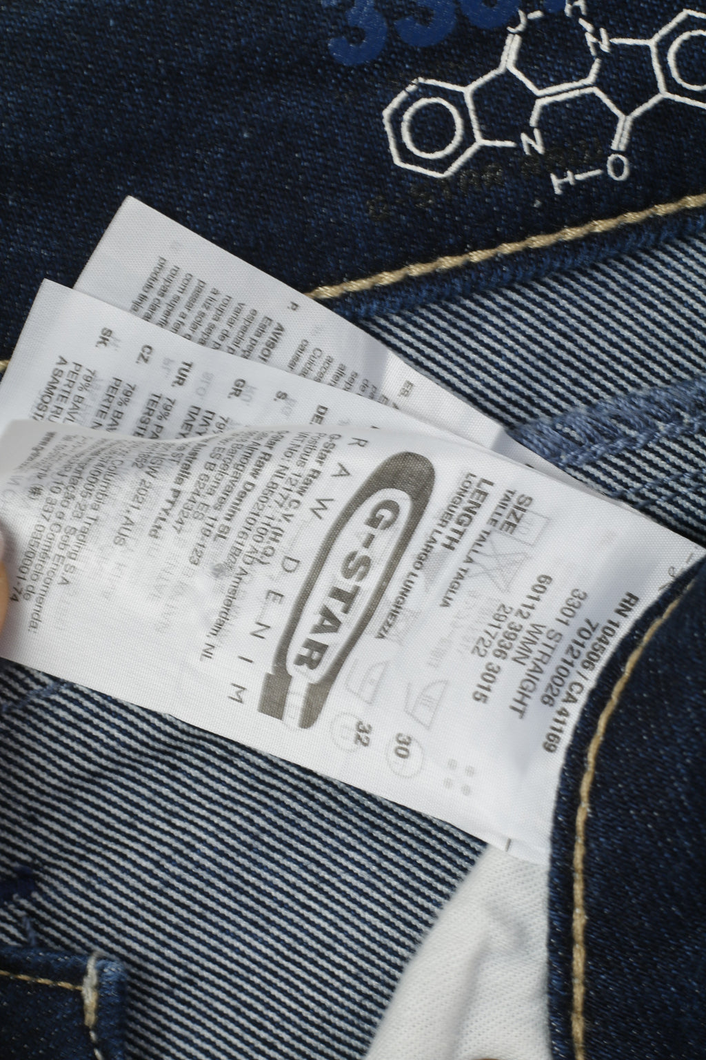 Pantaloni jeans G-Star Raw da donna 30 Pantaloni dritti a vita bassa in cotone denim blu scuro