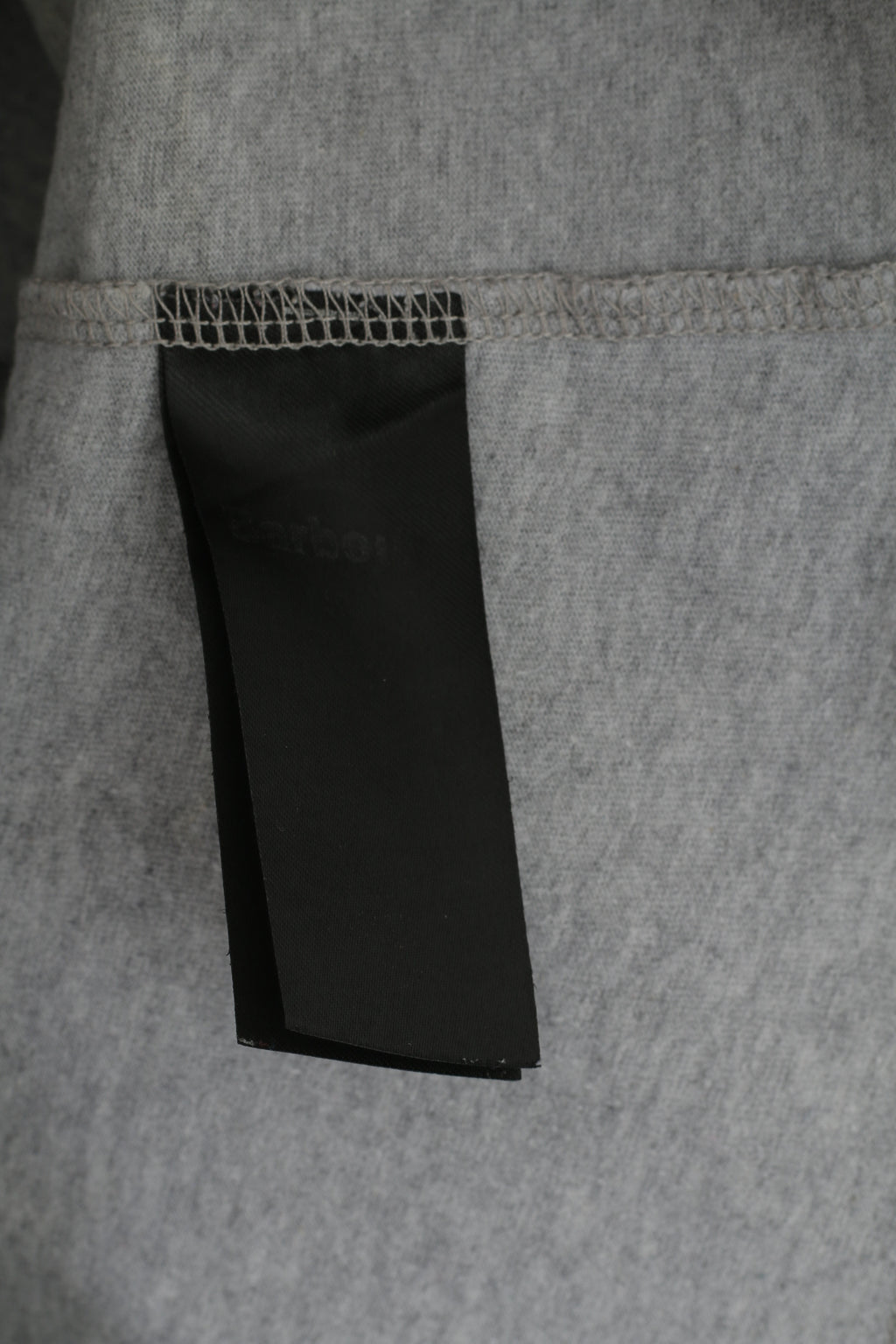 Barbour International Uomo S T-shirt in cotone grigio grafica British Standard Top