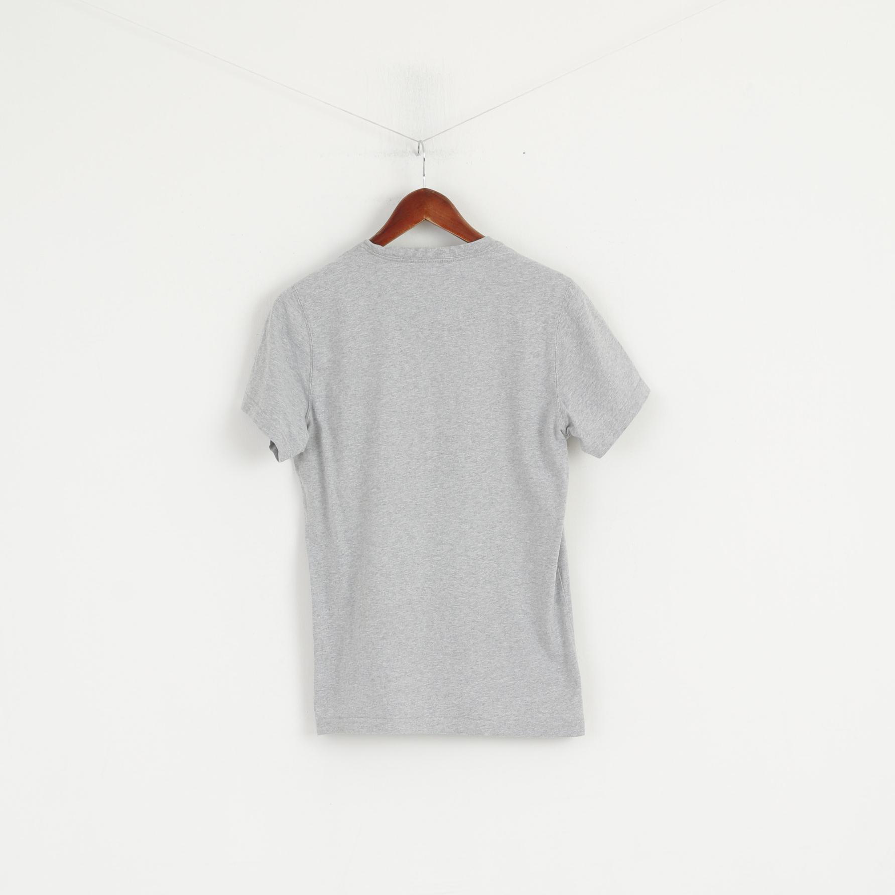 Barbour International Uomo S T-shirt in cotone grigio grafica British Standard Top