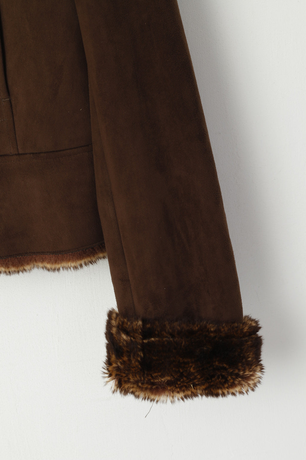 Carraig Donn Giacca da donna M Marrone Top casual foderato in pelliccia fucsia con cerniera intera e colletto