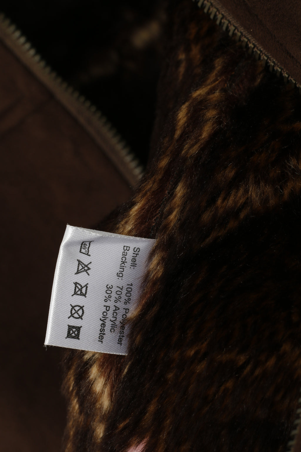 Carraig Donn Giacca da donna M Marrone Top casual foderato in pelliccia fucsia con cerniera intera e colletto