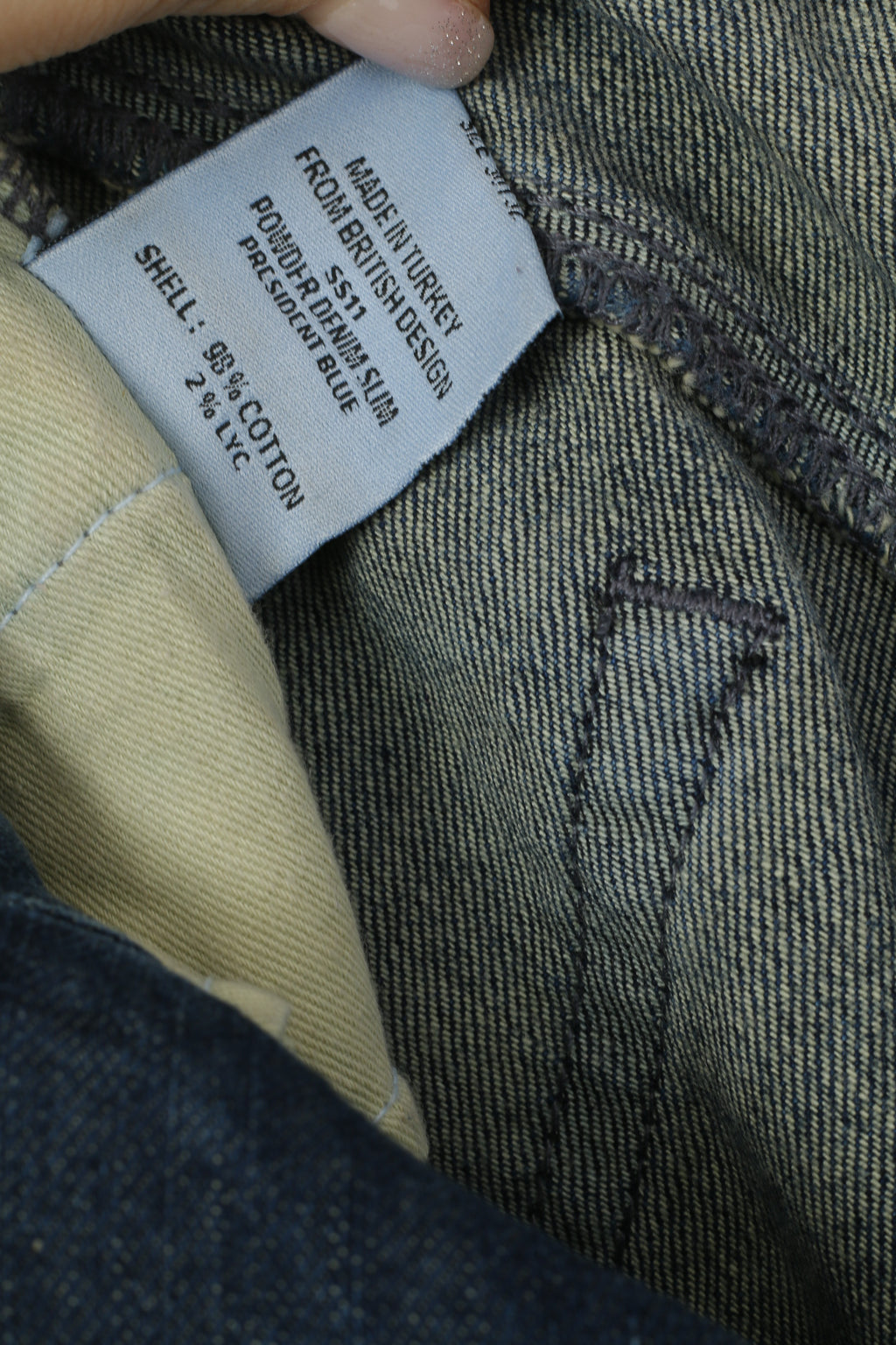 Pantaloni jeans Superdry Powder Slim da donna 30 Pantaloni skinny in cotone blu scuro