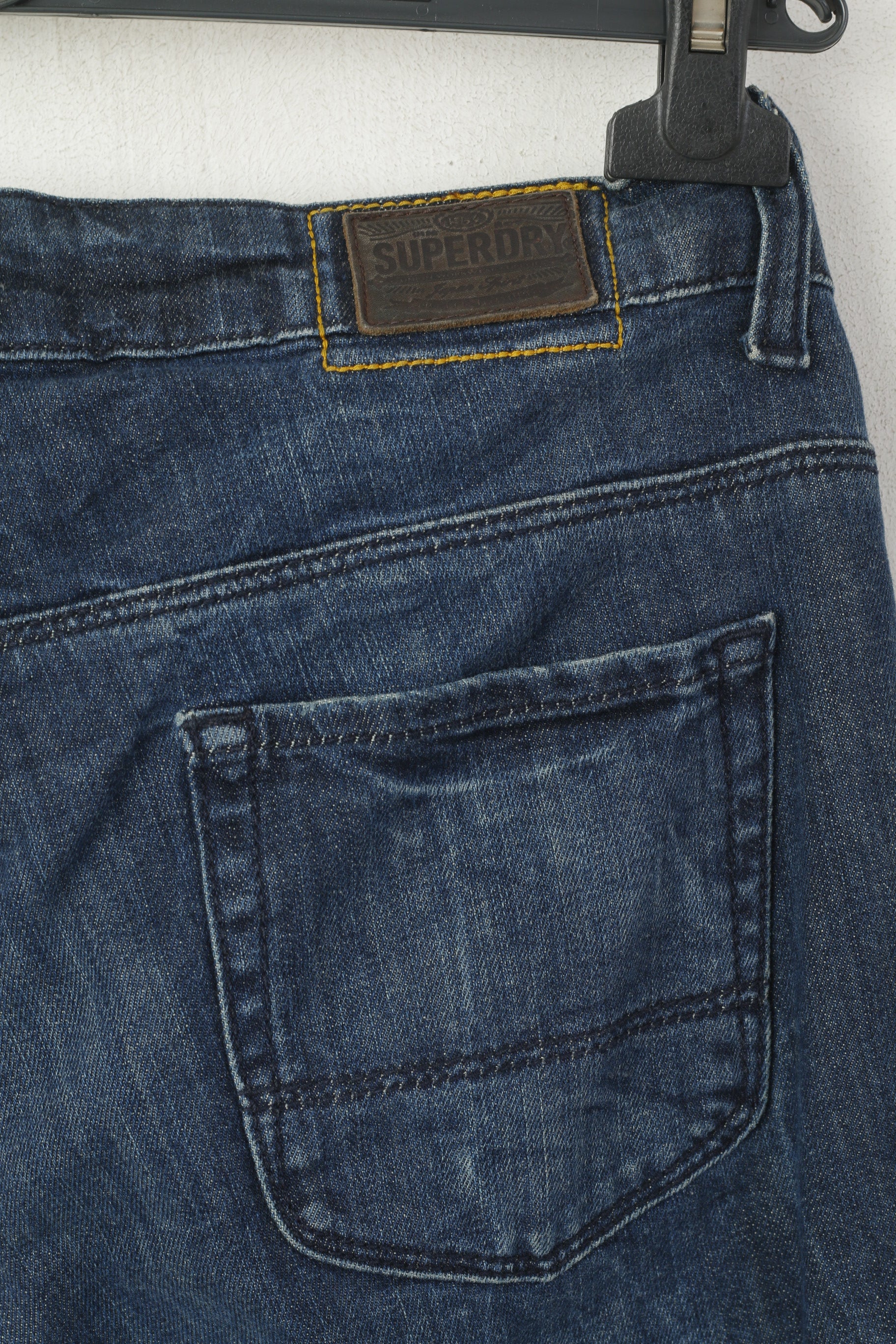 Pantaloni jeans Superdry Powder Slim da donna 30 Pantaloni skinny in cotone blu scuro