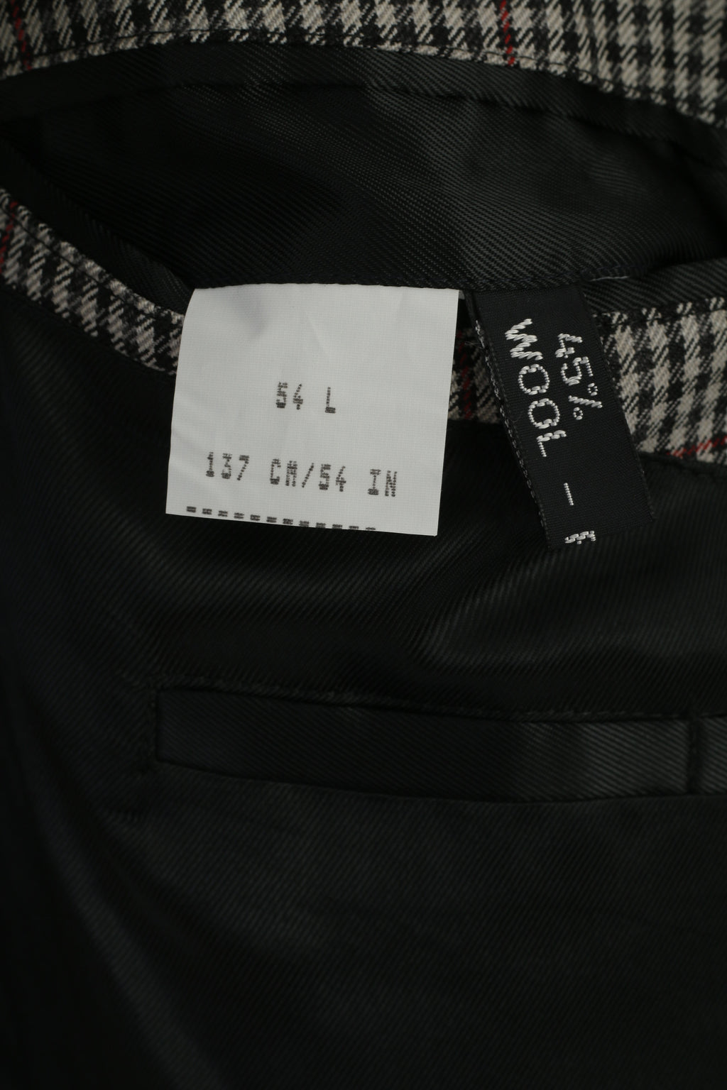 Skopes Men 54 Long Blazer Gray Herringbone Vintage Wool Single Breasted Jacket