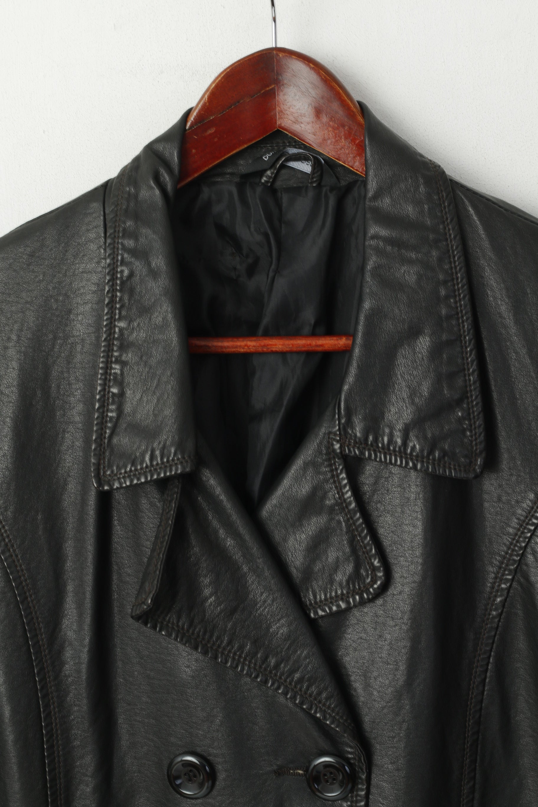 Dunnes Stores Giacca da donna 14 42 Top classico monopetto nero lucido