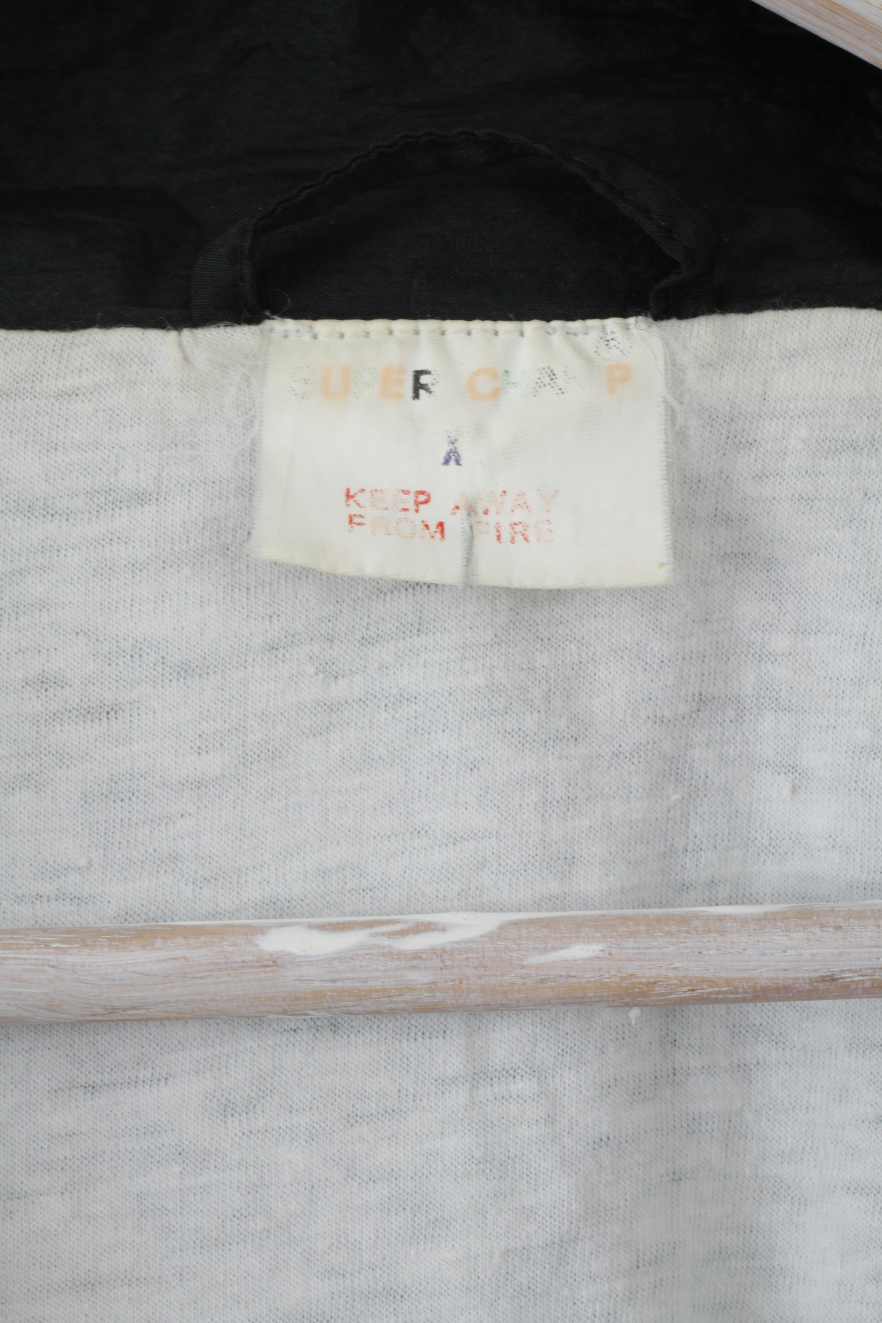 Super Champ Mens XL Vintage Jacket Full Zipper Sport Black Going Fast