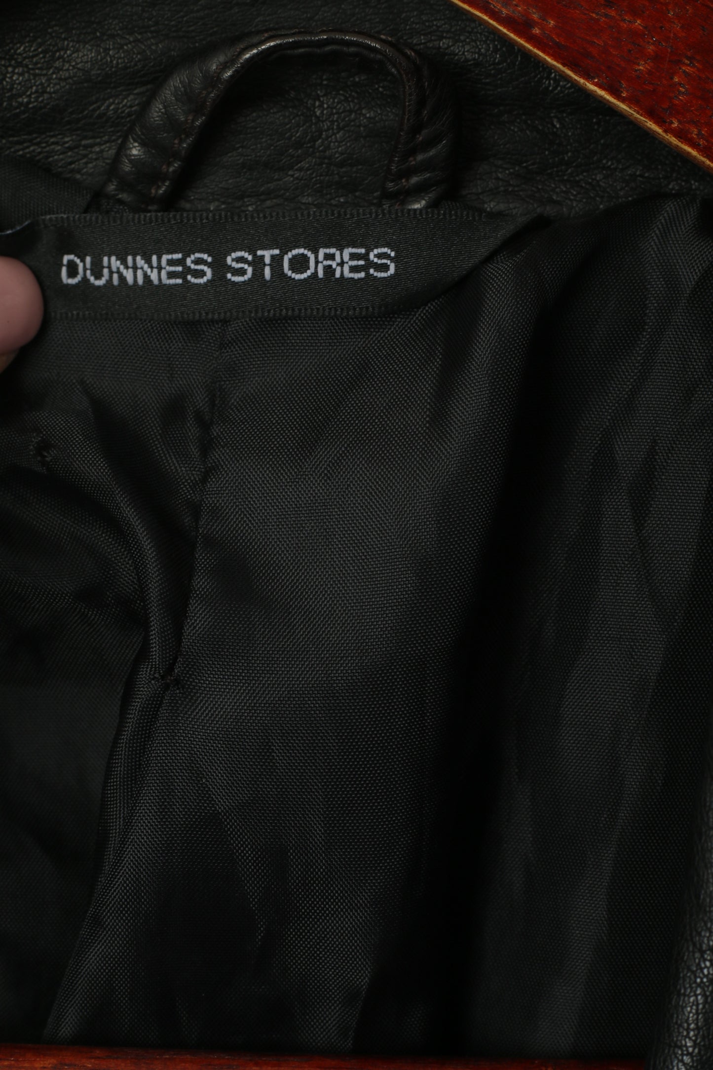 Dunnes Stores Women 14 42 Jacket Black Shiny Single Breasted Classic Top