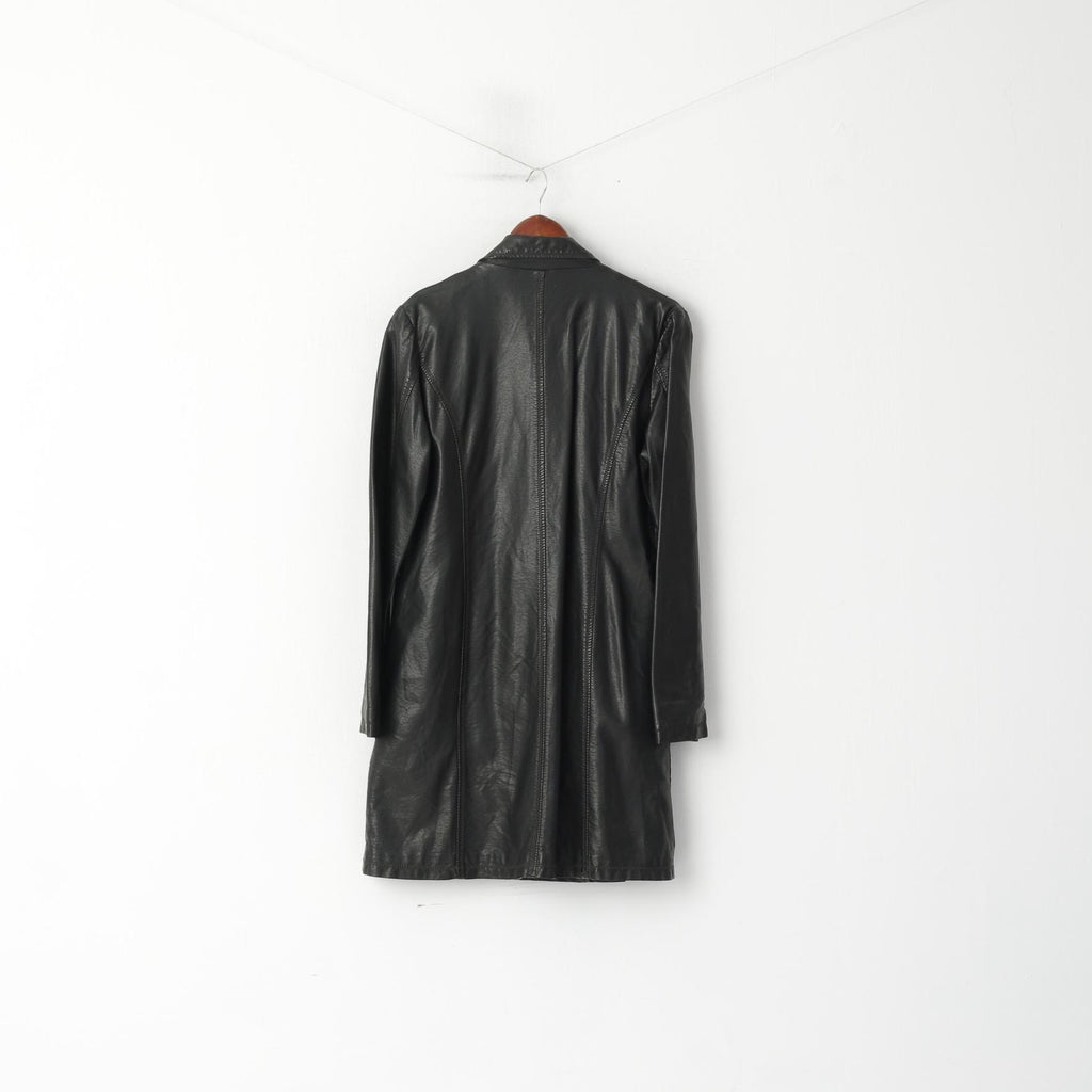 Dunnes Stores Giacca da donna 14 42 Top classico monopetto nero lucido