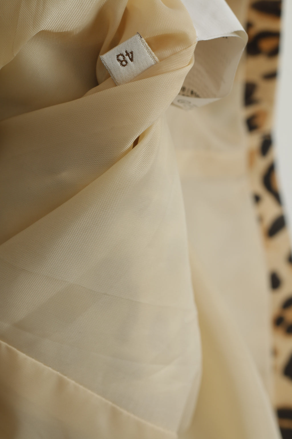 Marco Pecci Women 48 XXL Jacket Beige Animal Print Panther Zip Up Blazer