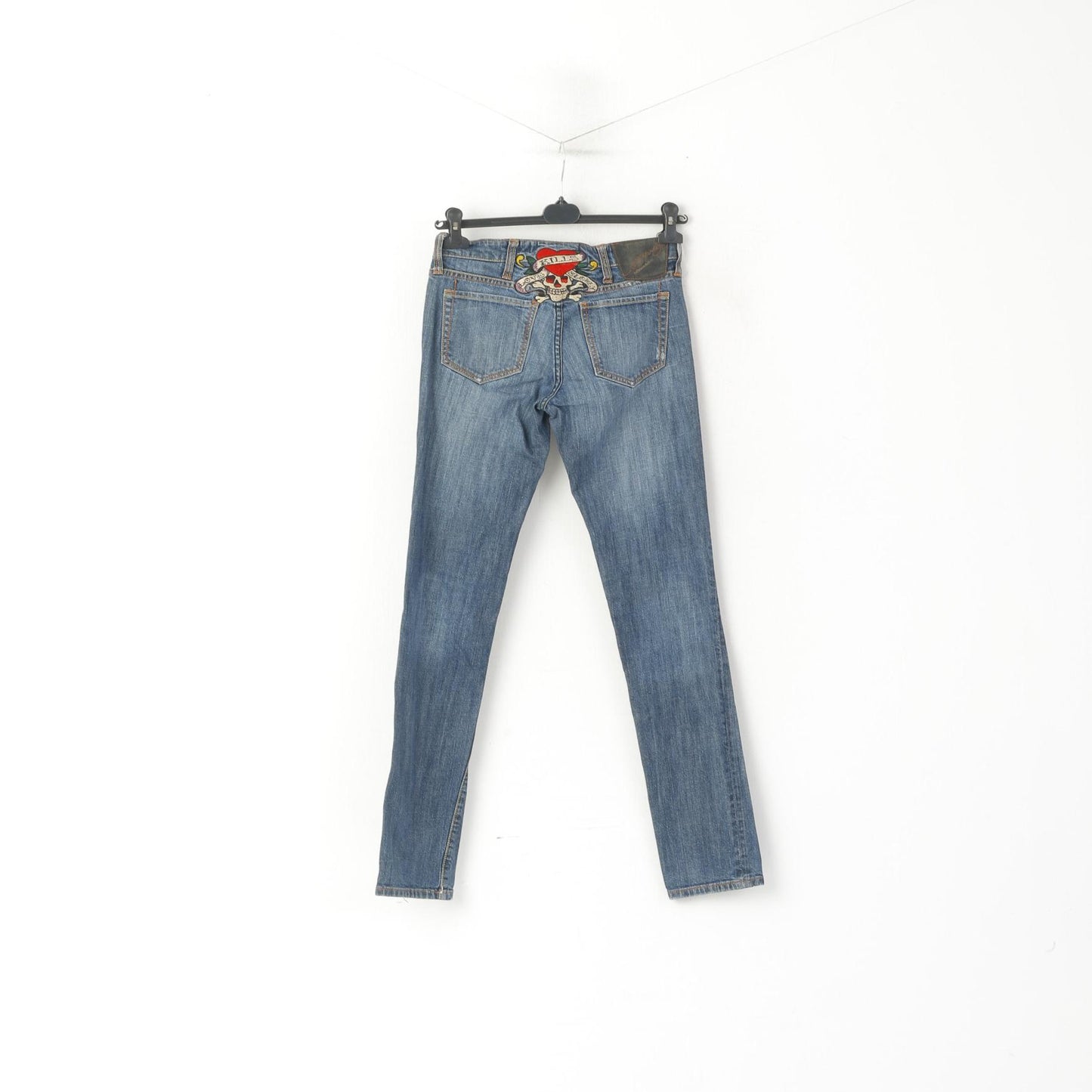 Ed Hardy by Christian Audigier Women 27 Jeans Trousers Blue Cotton Skinny Pants