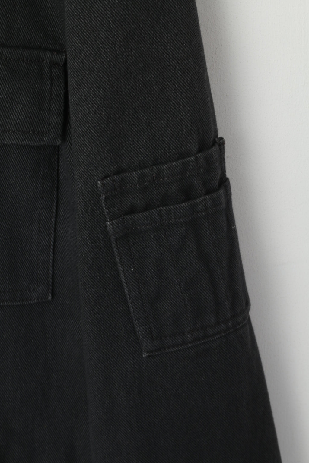 Kenneth Cole Giacca da uomo L Giacca casual in denim di cotone nero con cerniera intera multi tasche