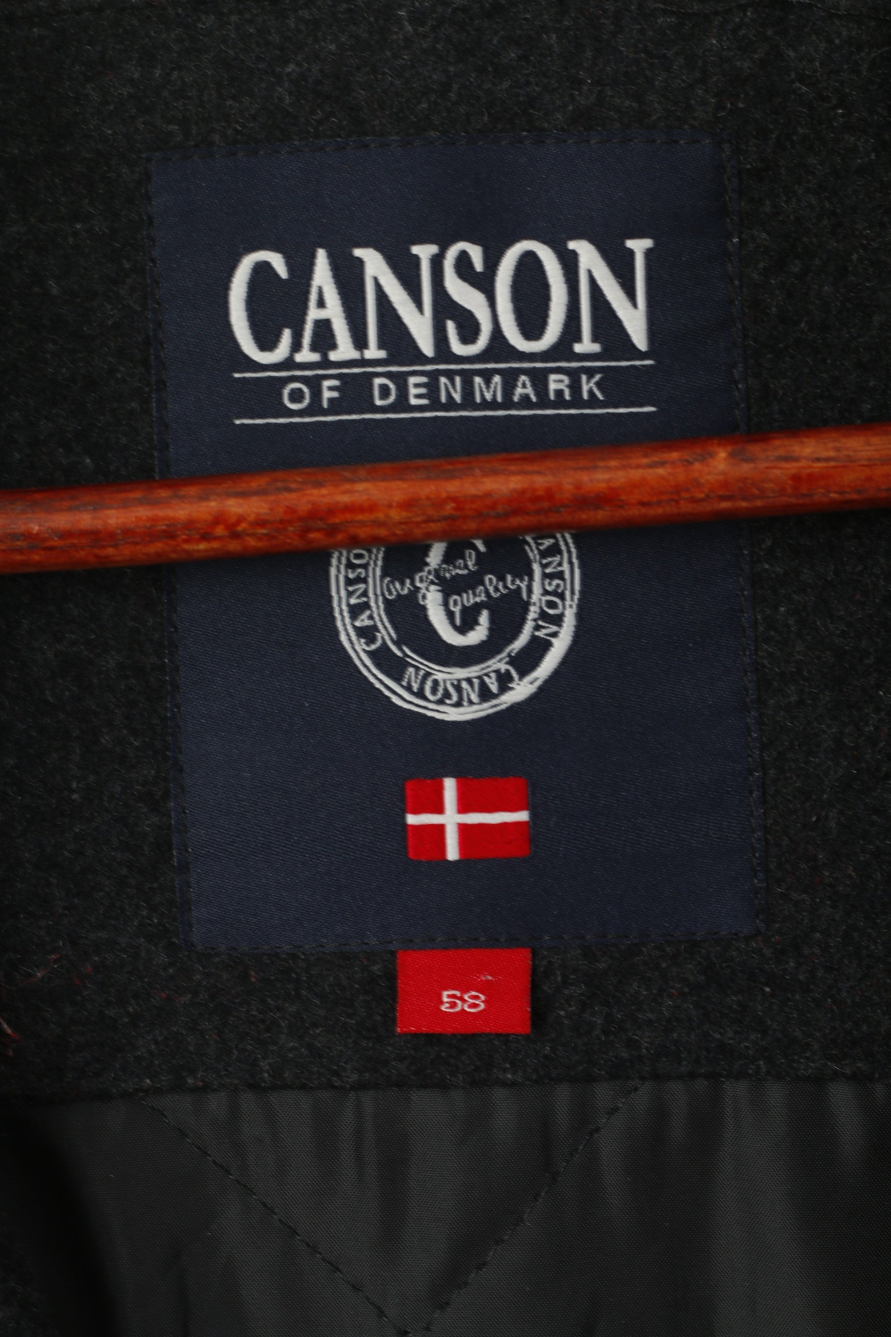 Canson Of Denmark Men 58 XXL Jacket Charcoal Grey Classic Single