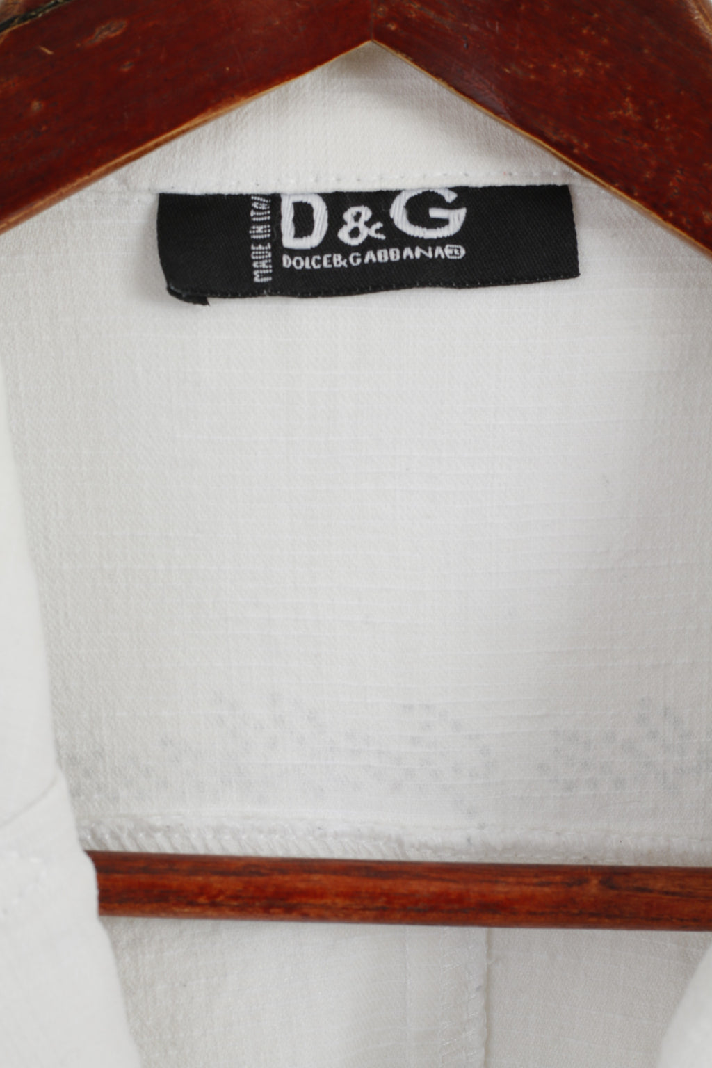 Dolce &amp; Gabbana Femme L (S) Blazer Blanc Coton Stretch Made in Italy Veste